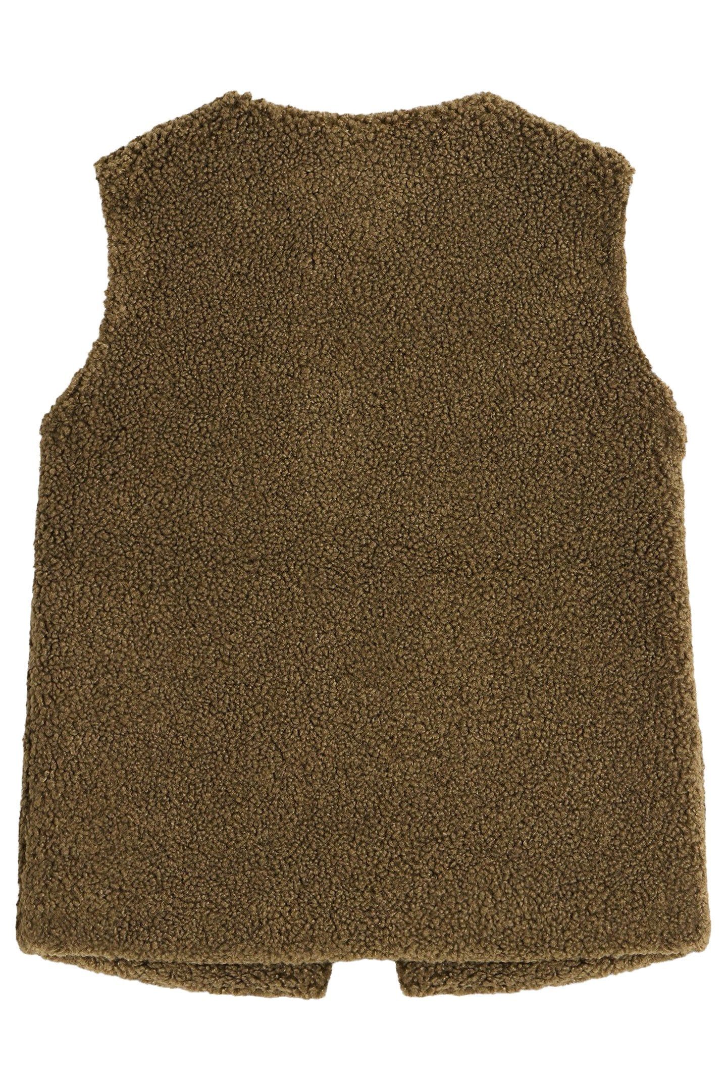 BORG GILET KHAKI GREEN 2