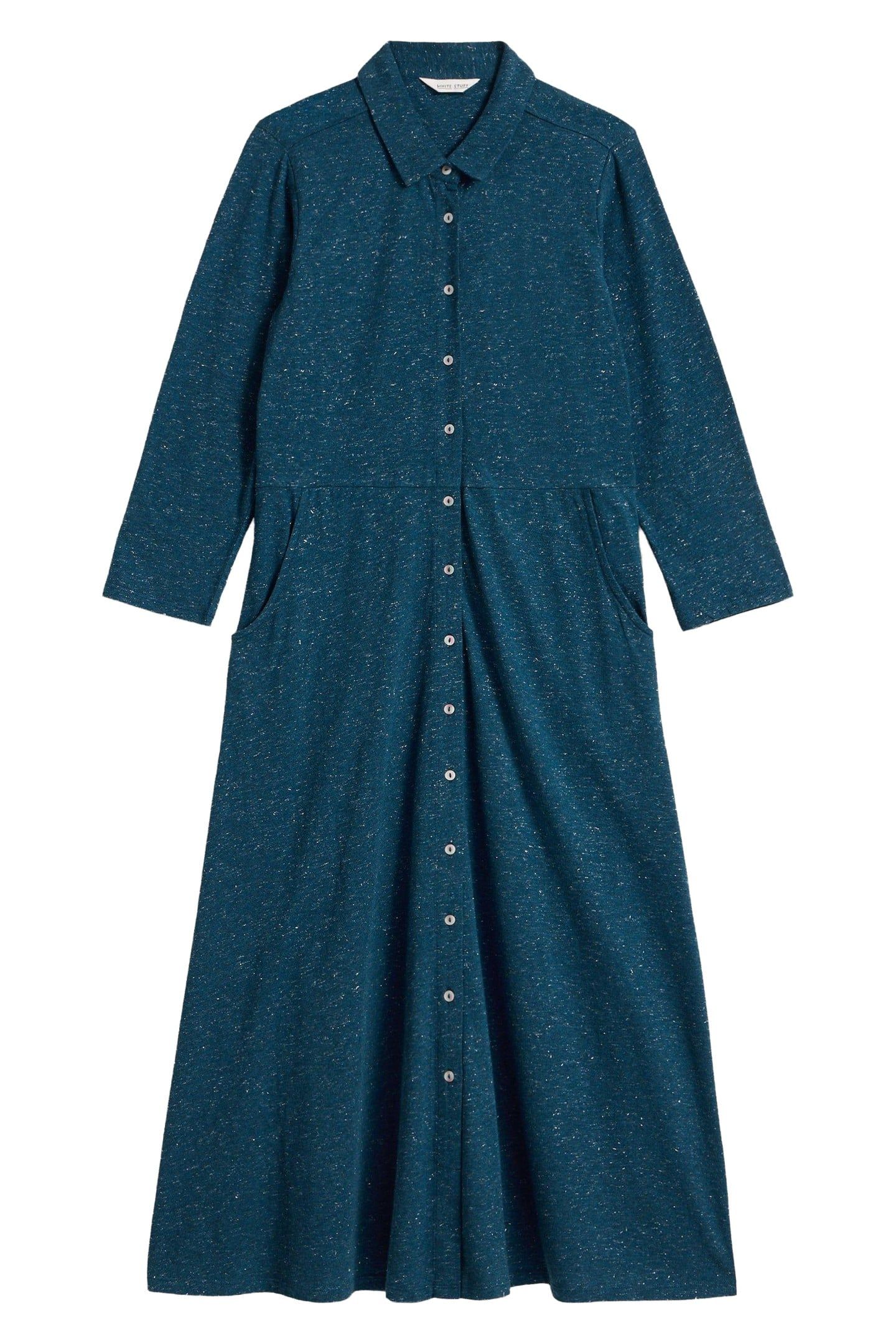 alanah rae blue dress White Stuff Megan Midi Dress Jersey in Blue Print main image 1