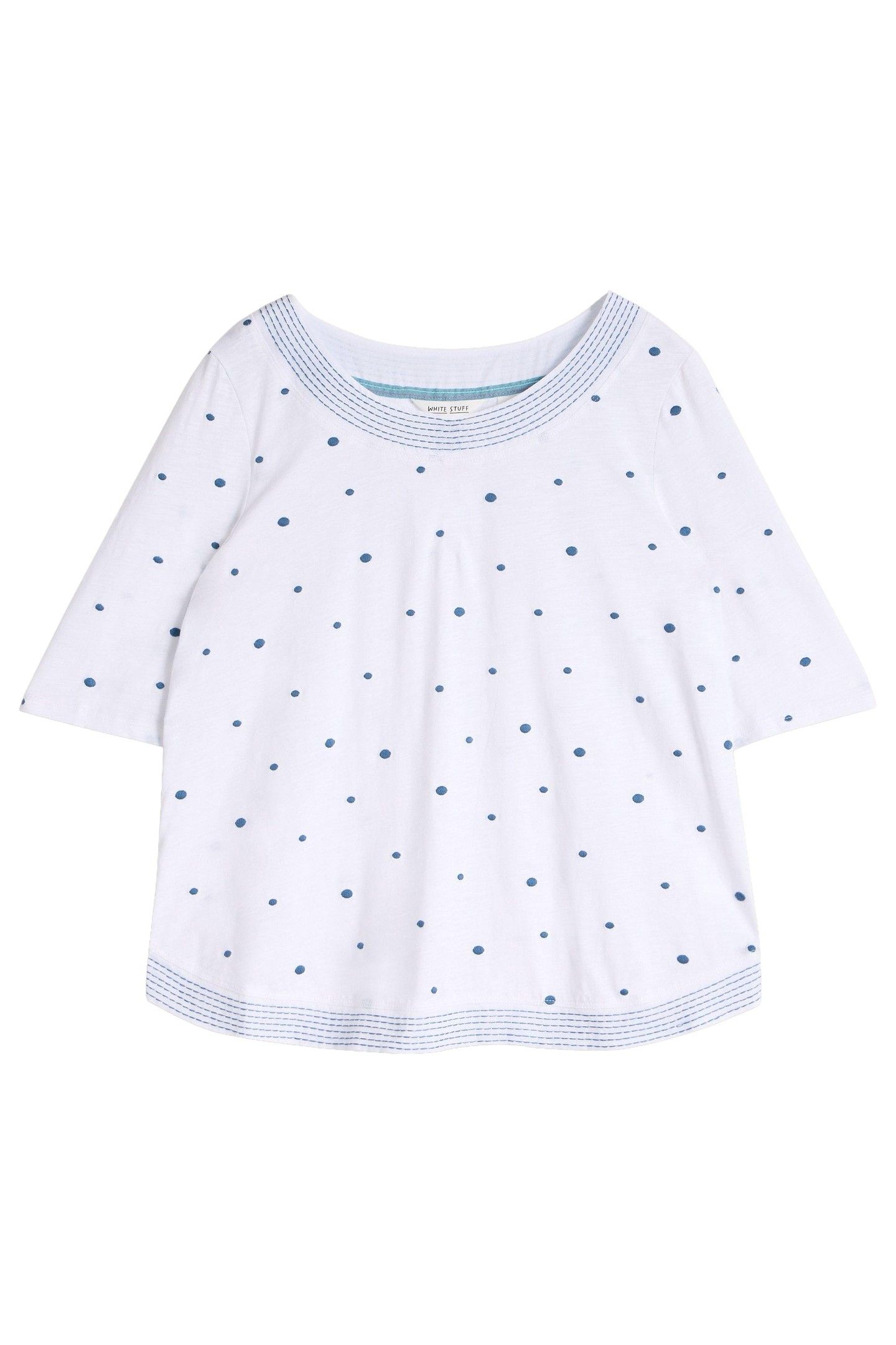 WEAVER EMBROIDERED TOP WHITE MULTI 3