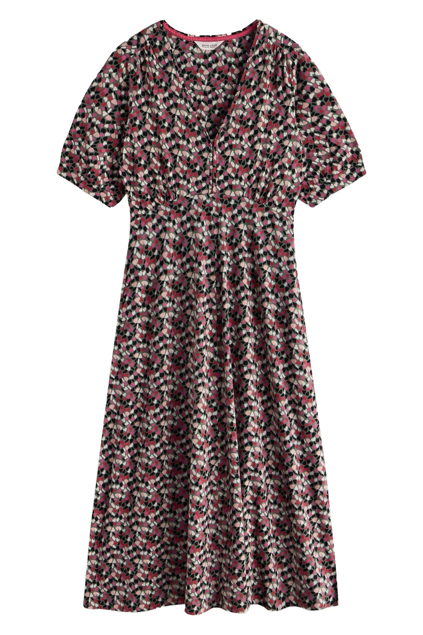 MEGAN JERSEY DRESS GREEN MULTI 3