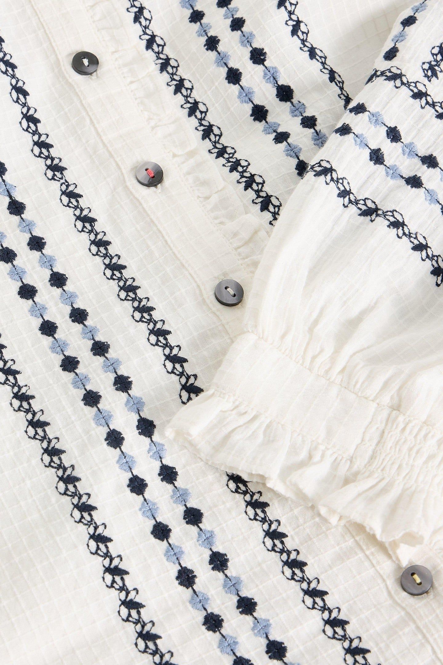 NAOMI EMBROIDERED SHIRT IVORY MULTI 4