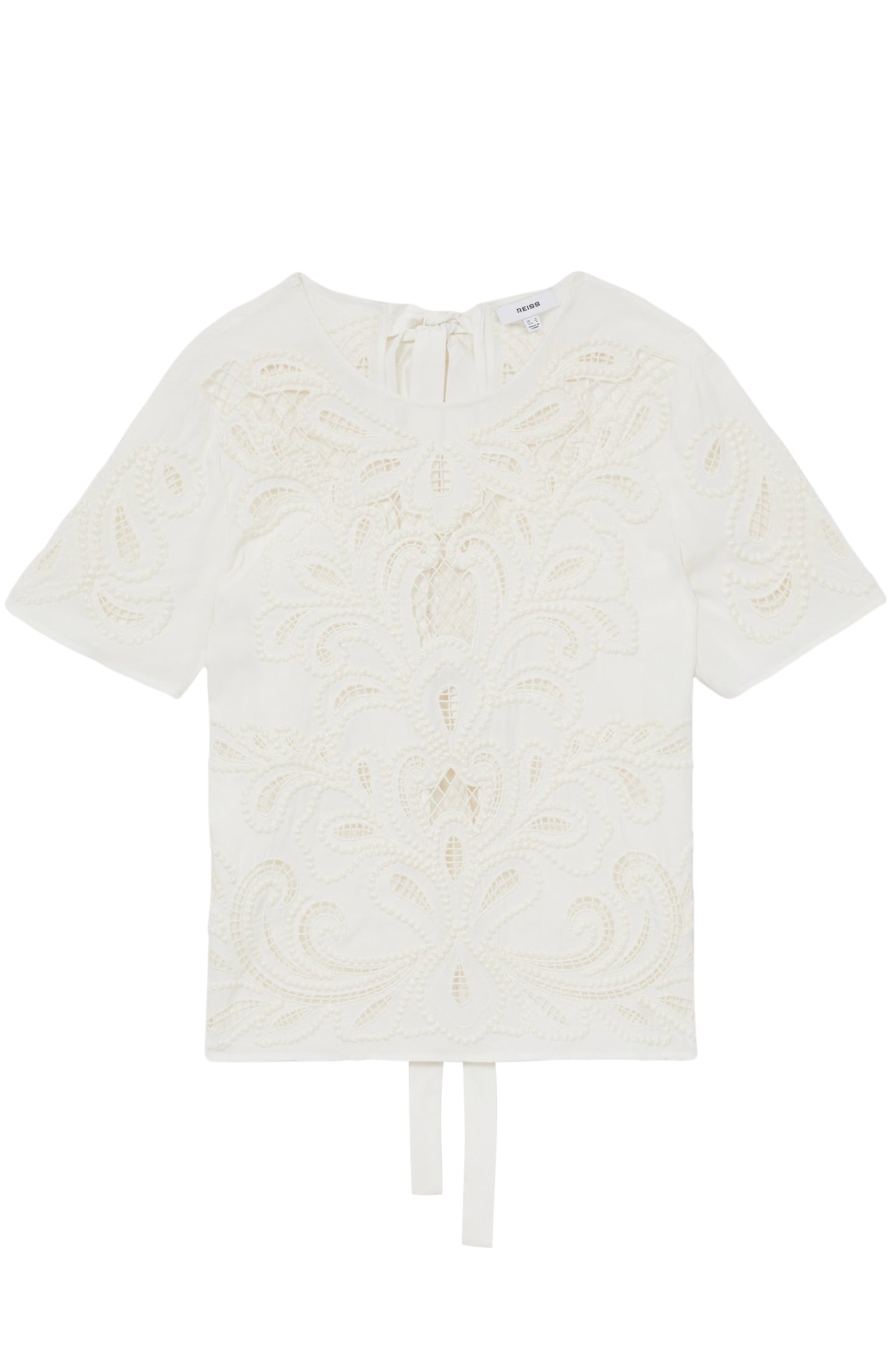 FLORAL CUT OUT TOP IVORY 4