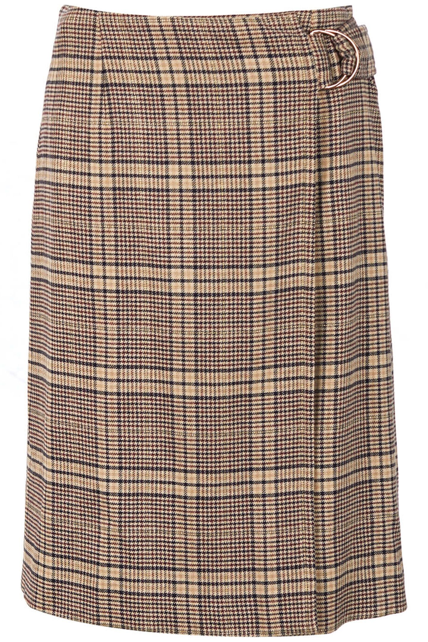 WRAP MIDI SKIRT IN BROWN 4