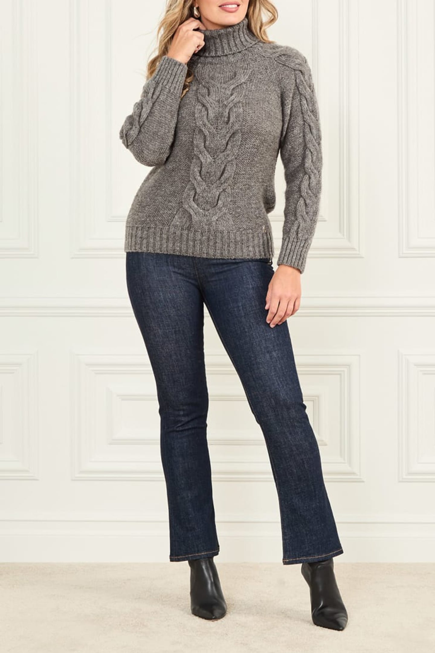 MARCIANO BY GUESS GINNY TN CABLE SWTR DOWNEY HEATHER M96 3