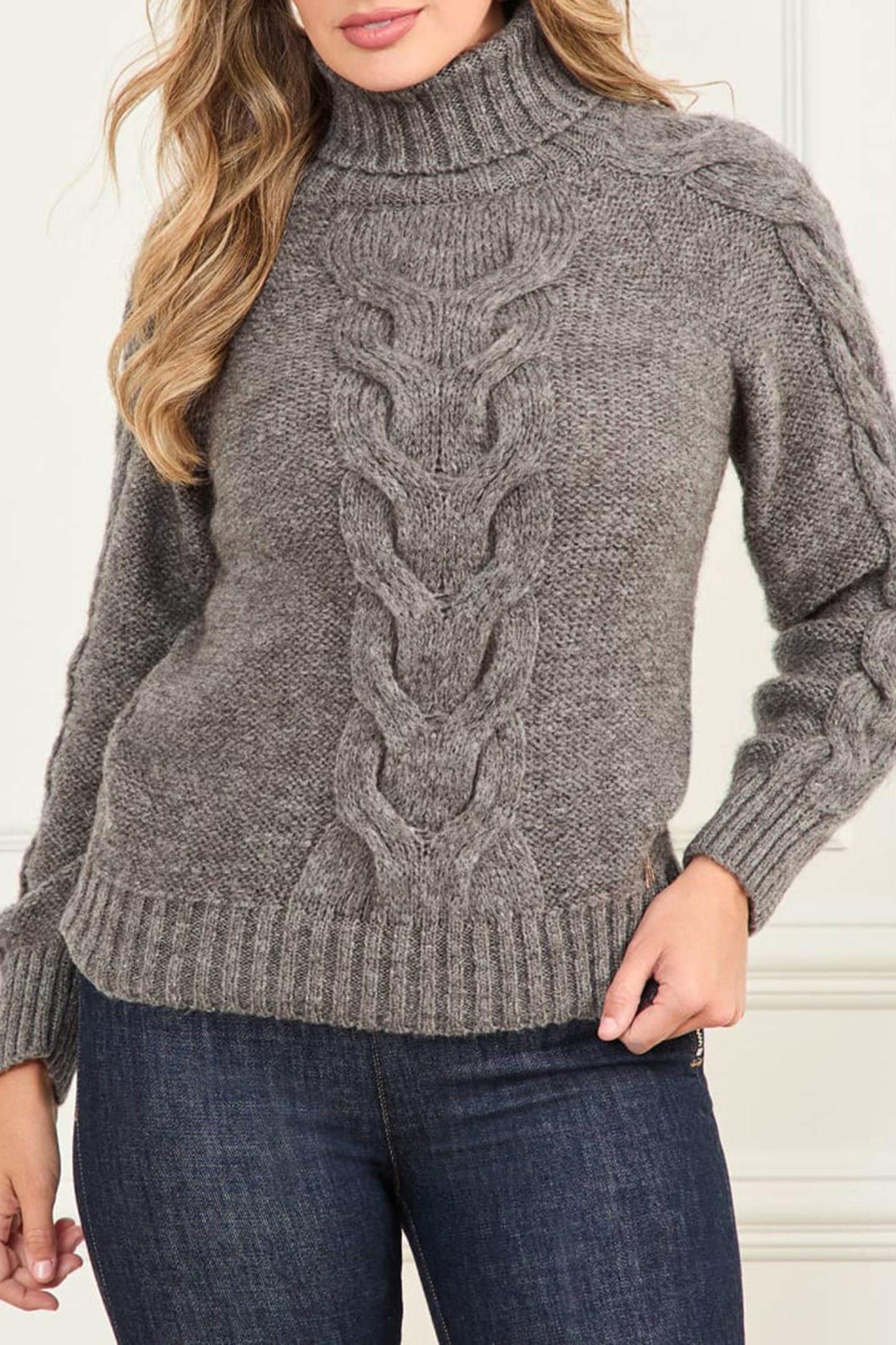 MARCIANO BY GUESS GINNY TN CABLE SWTR DOWNEY HEATHER M96 4