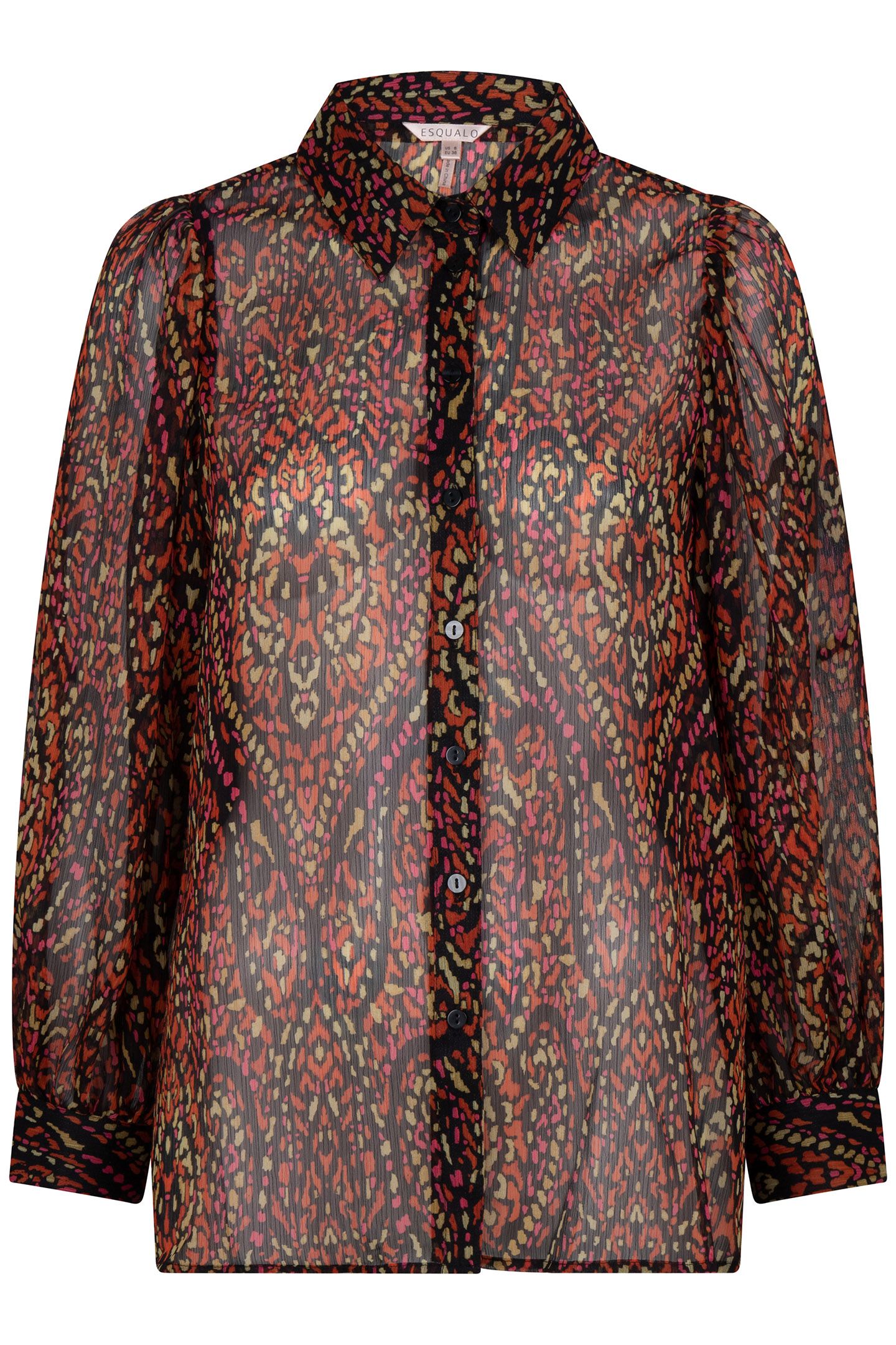 BLOUSE PUFF SLVE CHIFFON REWILDING PRINT 4