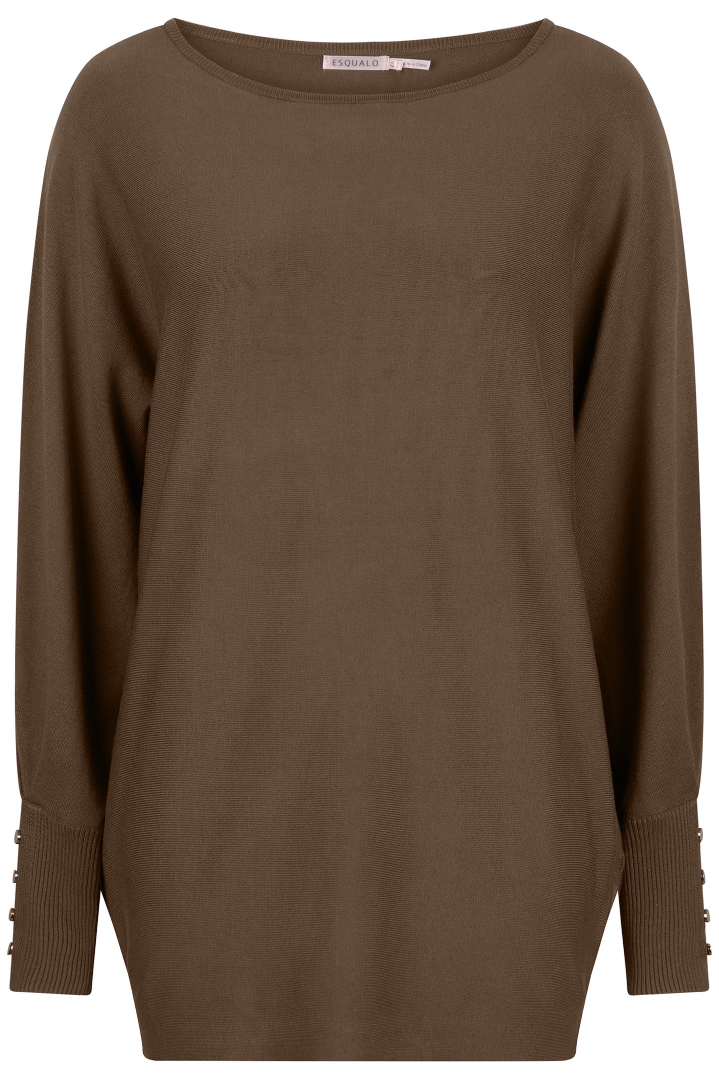 SWEATER BATWING BUTTONED CUFF ARMY GREEN 3