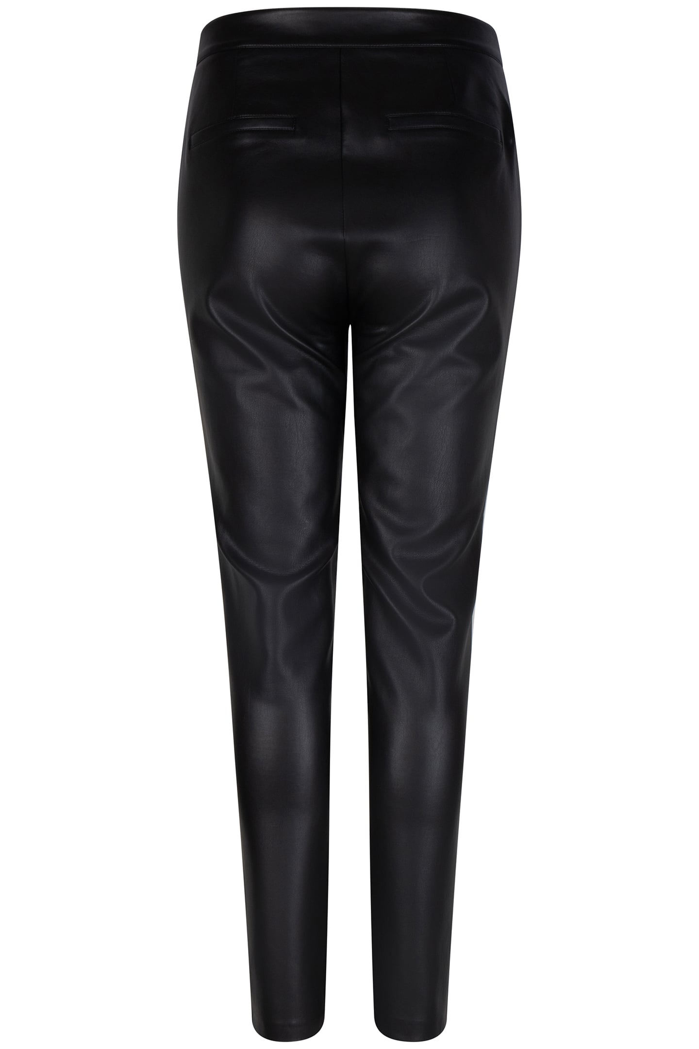 TROUSERS BUTTON CLOSURE PU BLACK 4