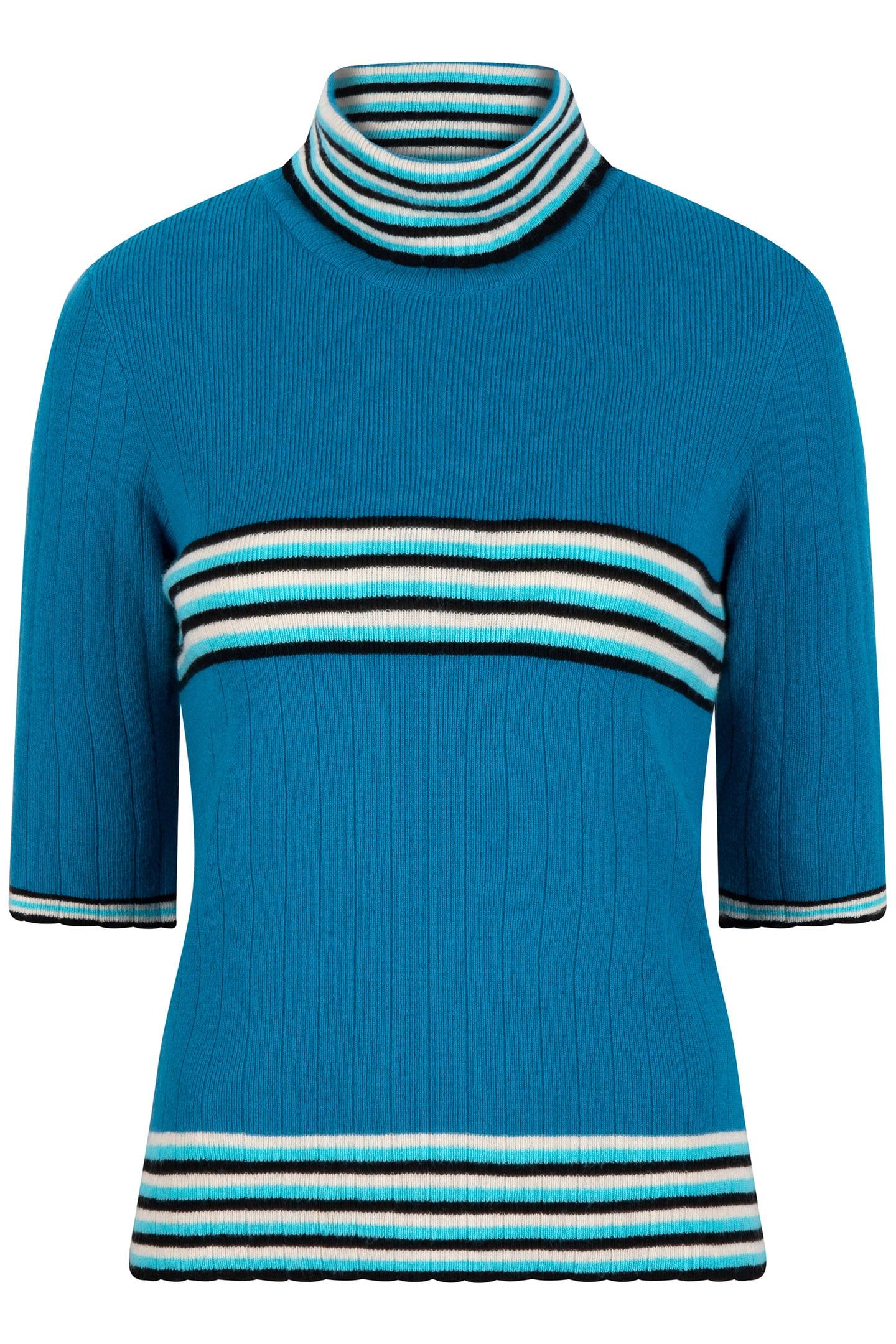 TOP COL SCALLOPED EDGES PETROL 3