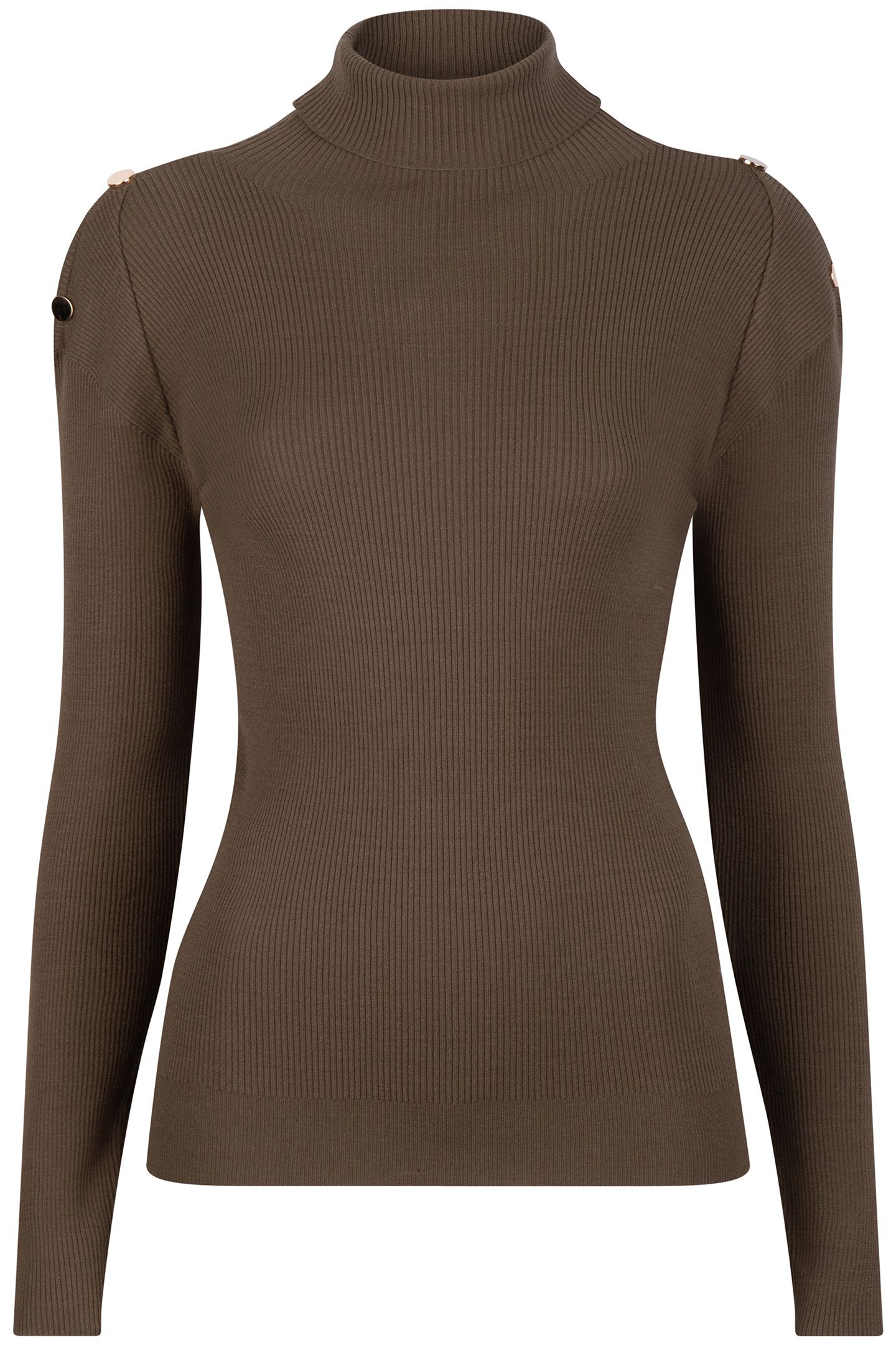TOP RIB SLV/LSS BUTTONS COL ARMY GREEN 6