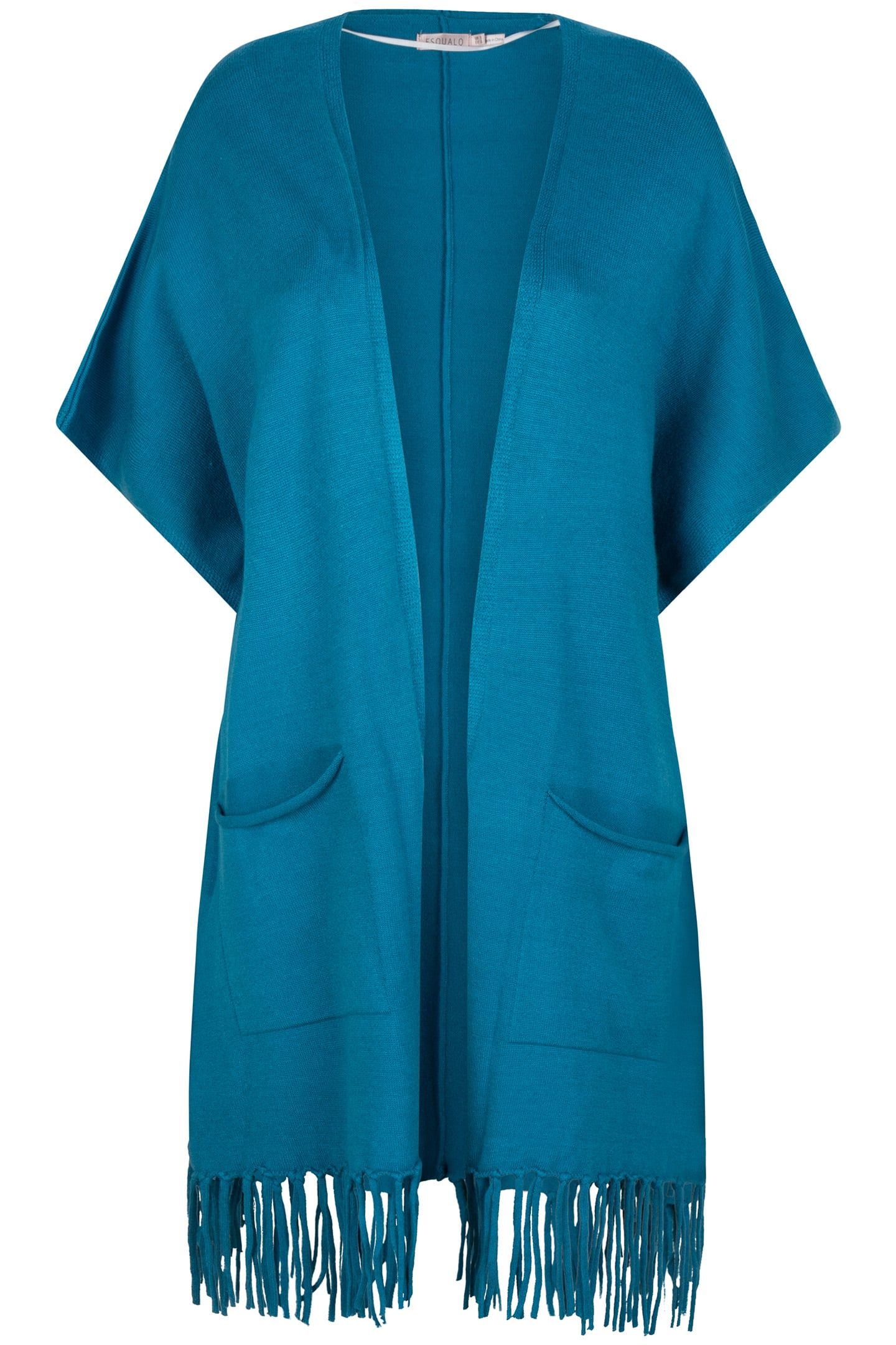 PONCHO FRINGES PETROL 7
