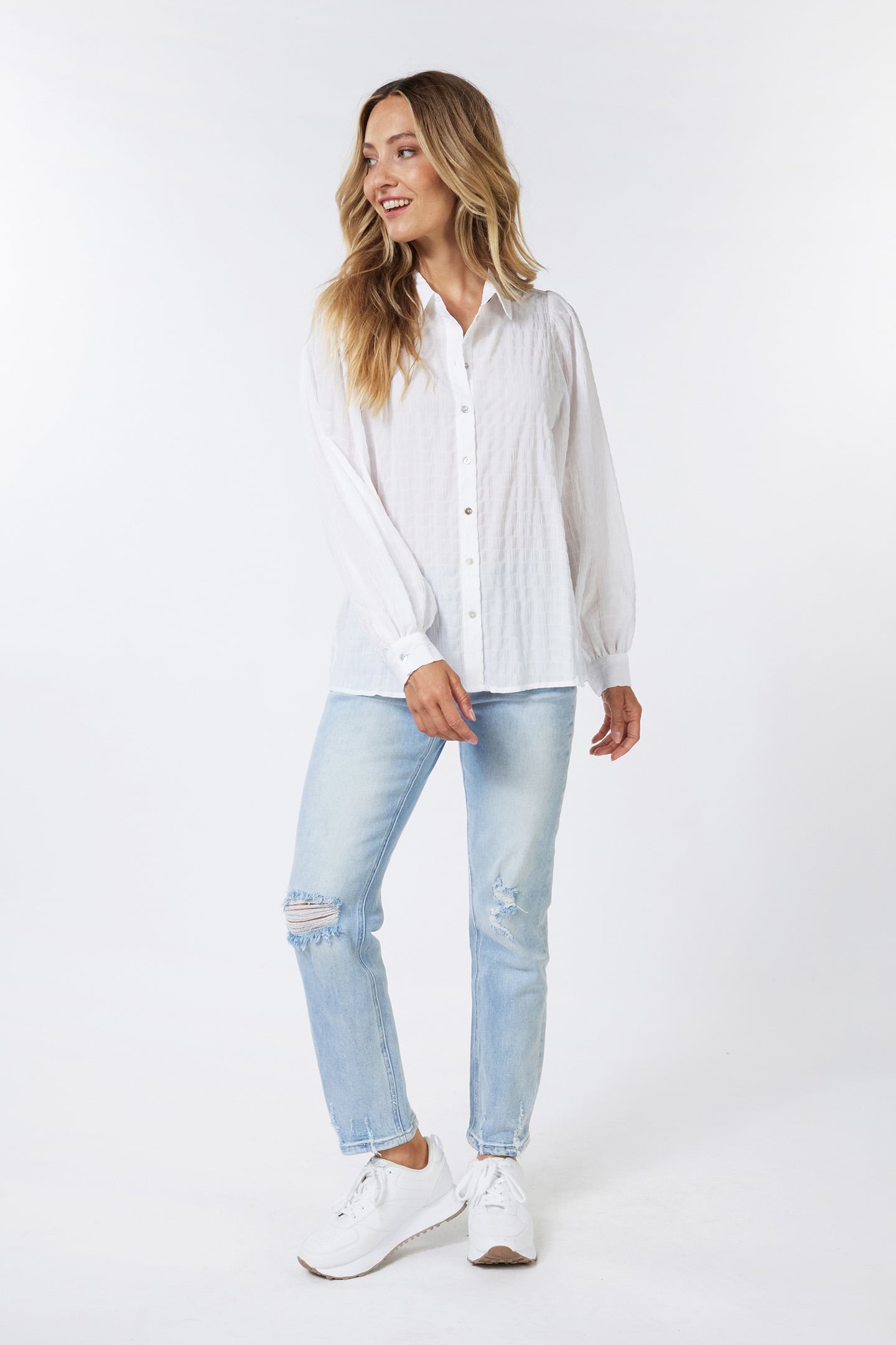 BLOUSE STRUCTURE FABRIC OFF WHITE 2