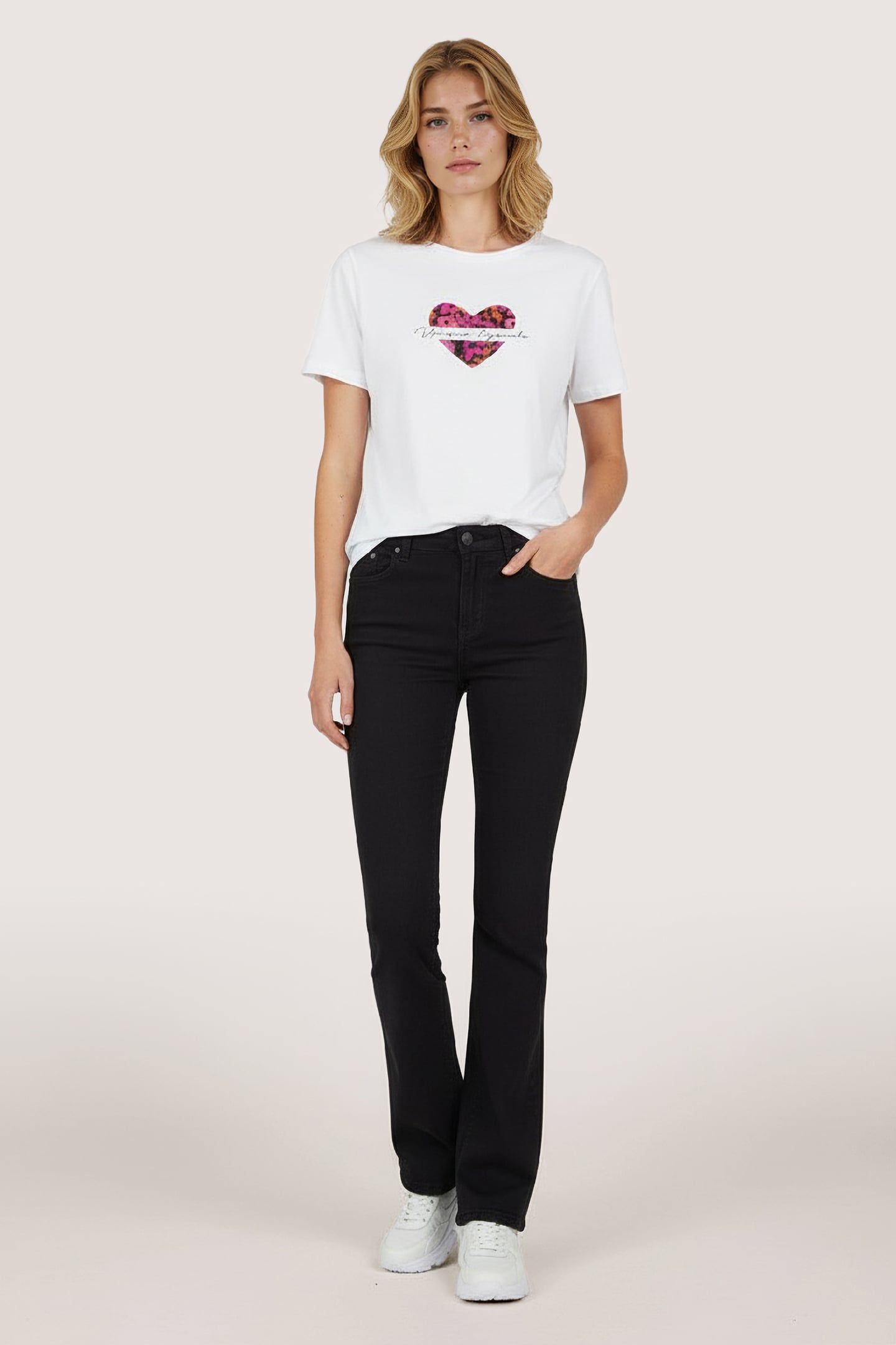 T-SHIRT HEARTS FUCHSIA 2