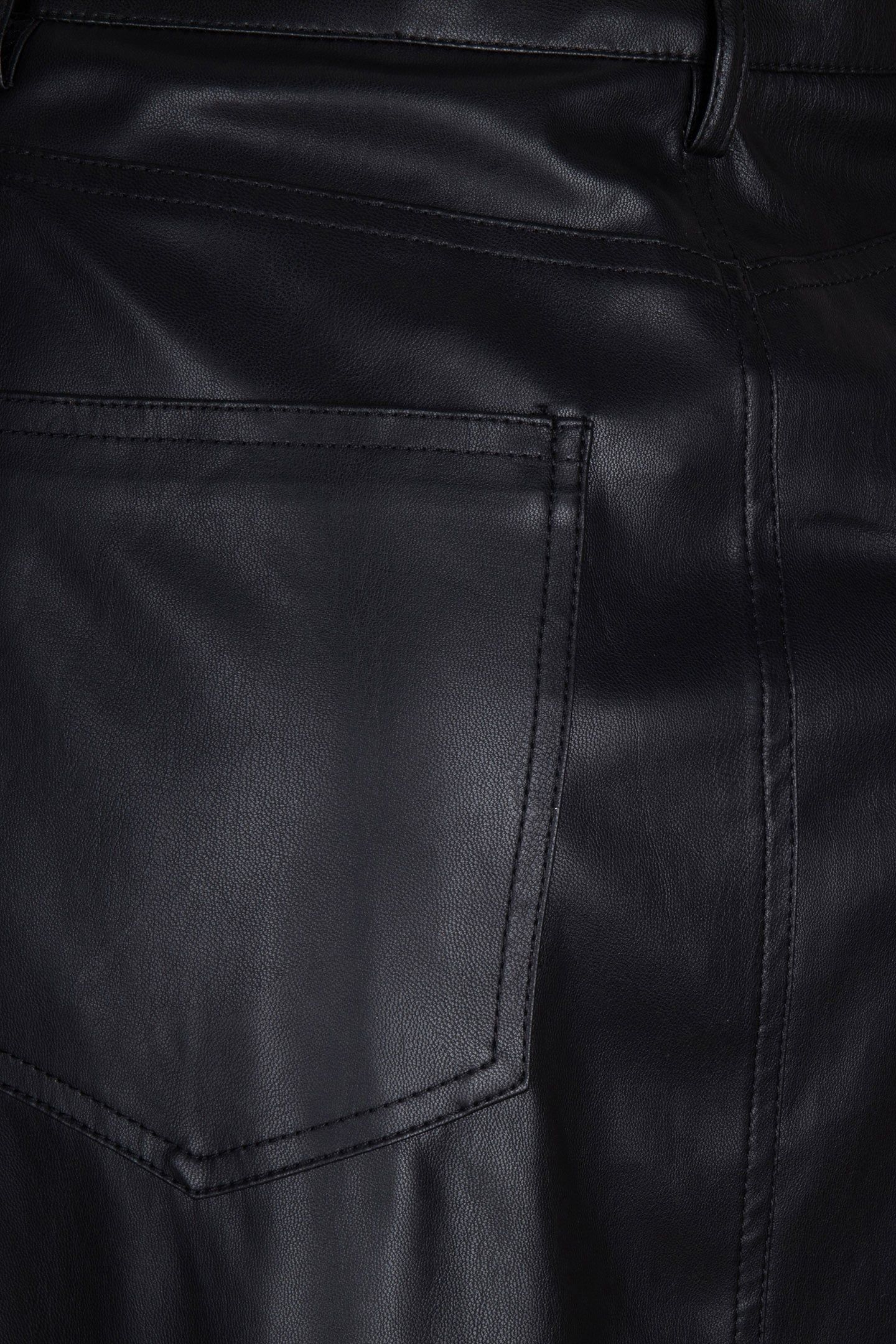 SKIRT LONG SPLIT VEGAN LEATHER BLACK 7