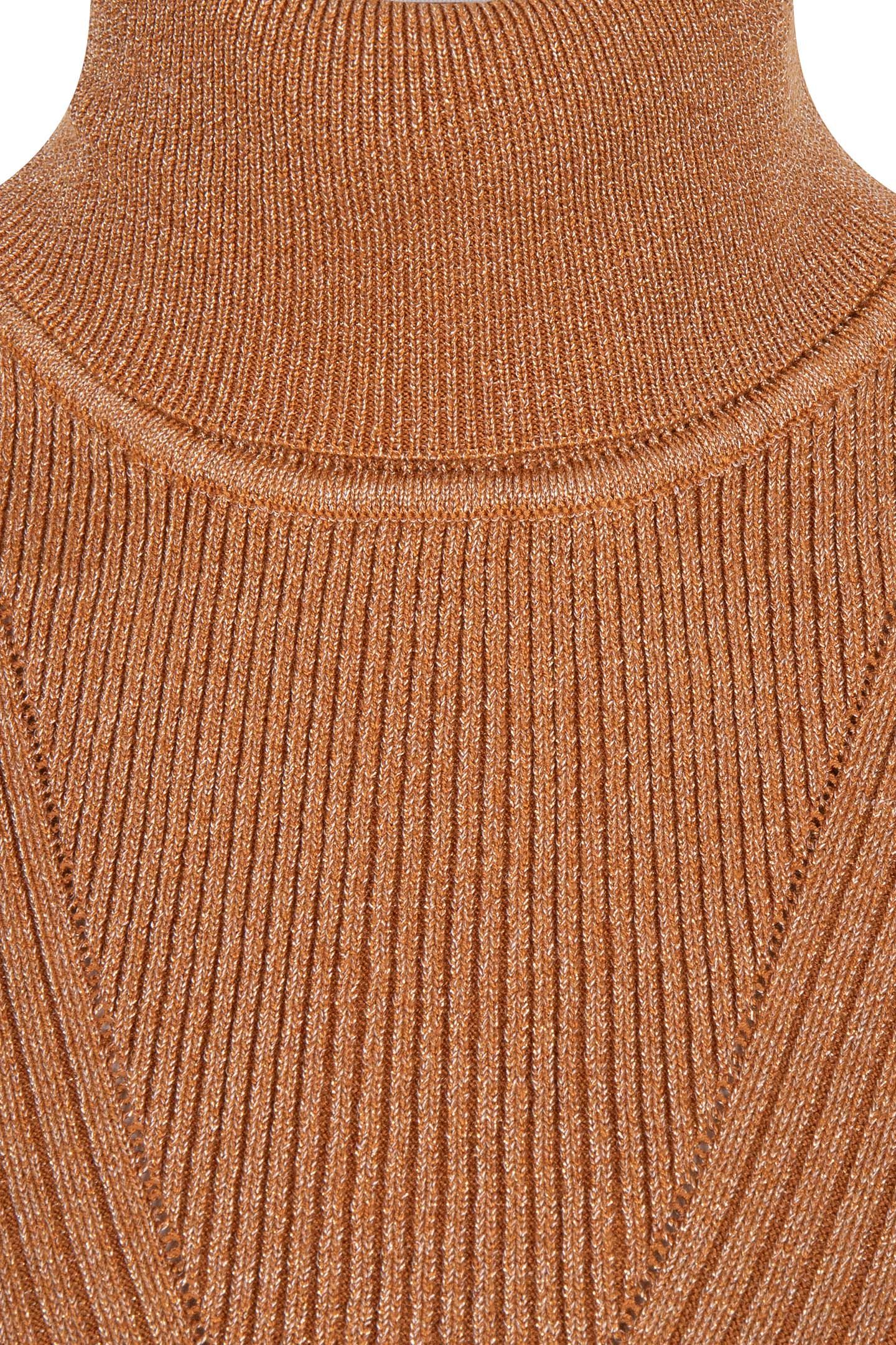 TOP SLV/LSS COL LUREX CARAMEL 7