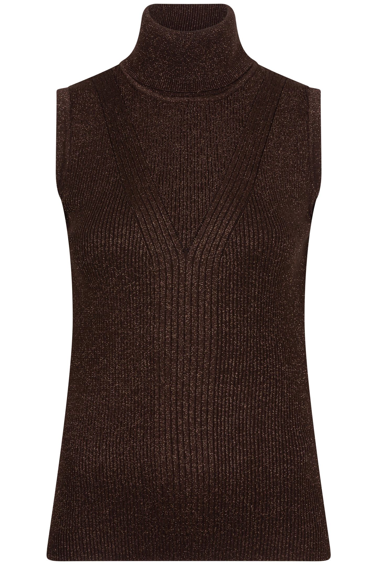 TOP SLV/LSS COL LUREX CHOCOLATE 5