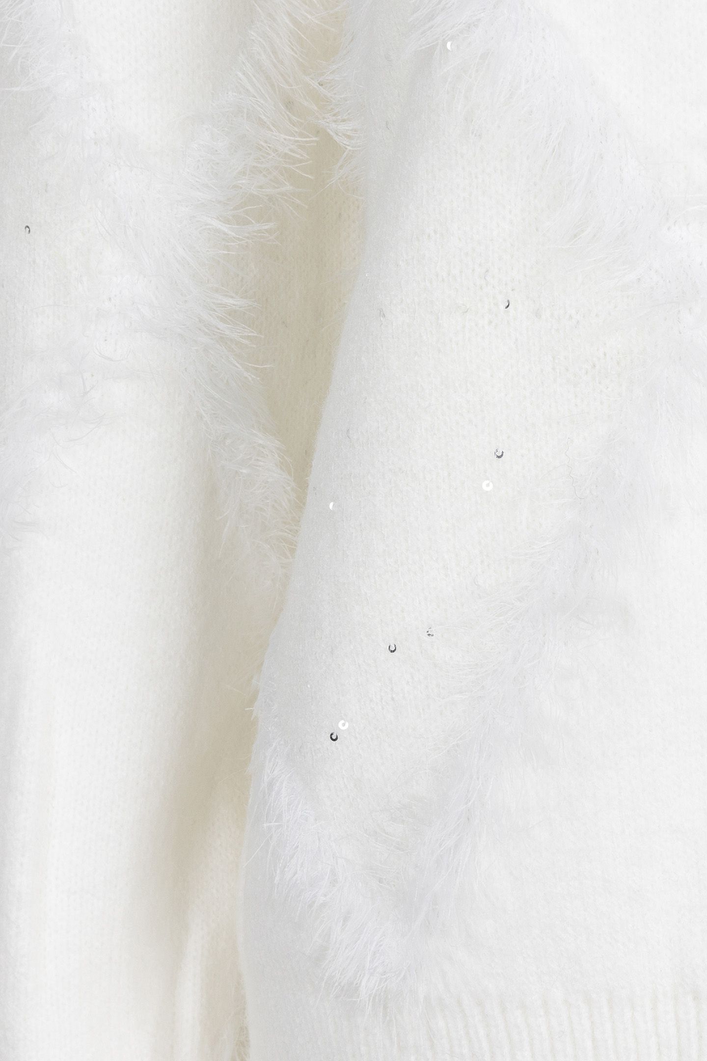 SWEATER HAIRY SEQUINS OFF WHITE 7