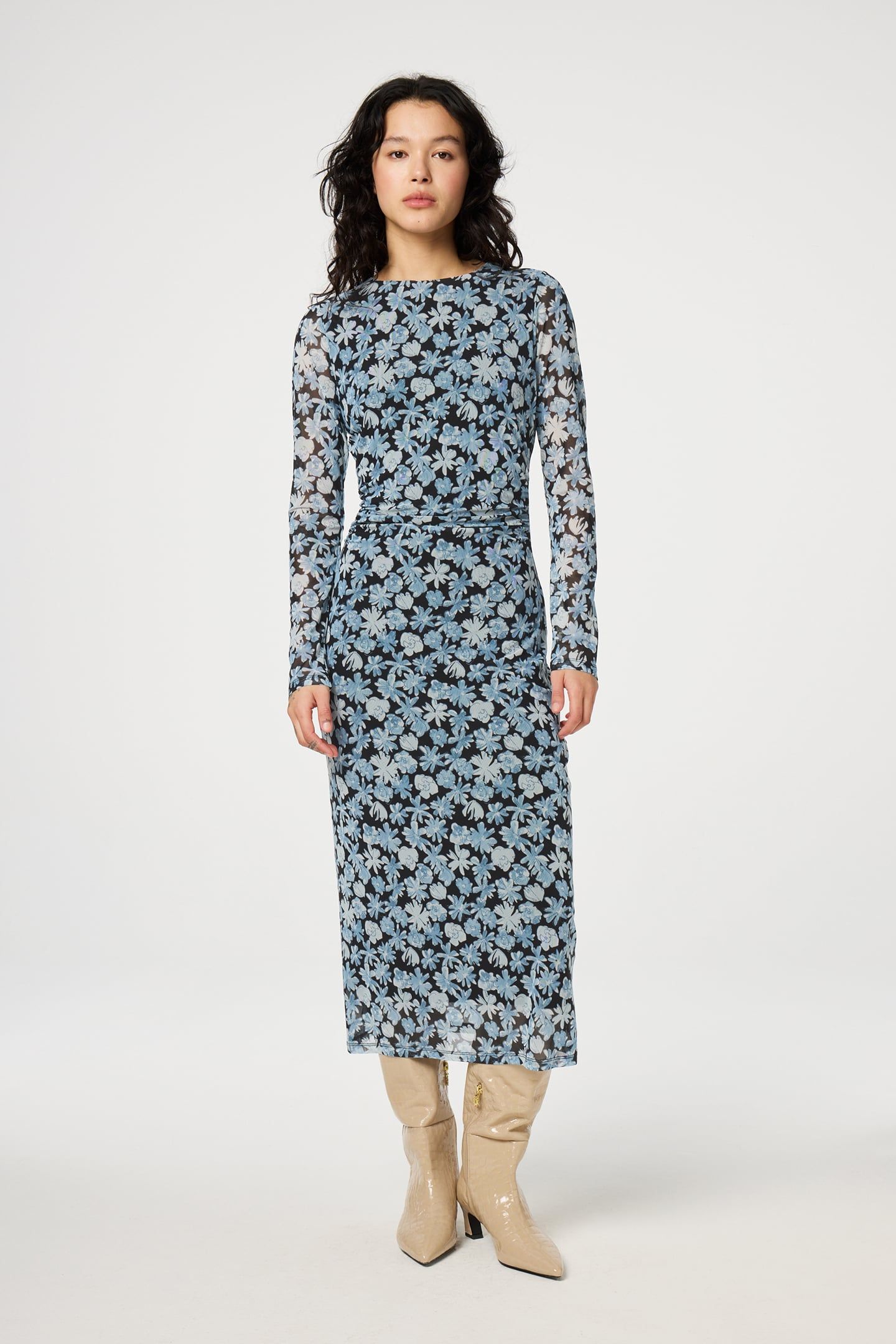 ZILA DRESS BLACK/BRIGHT BLUE 1