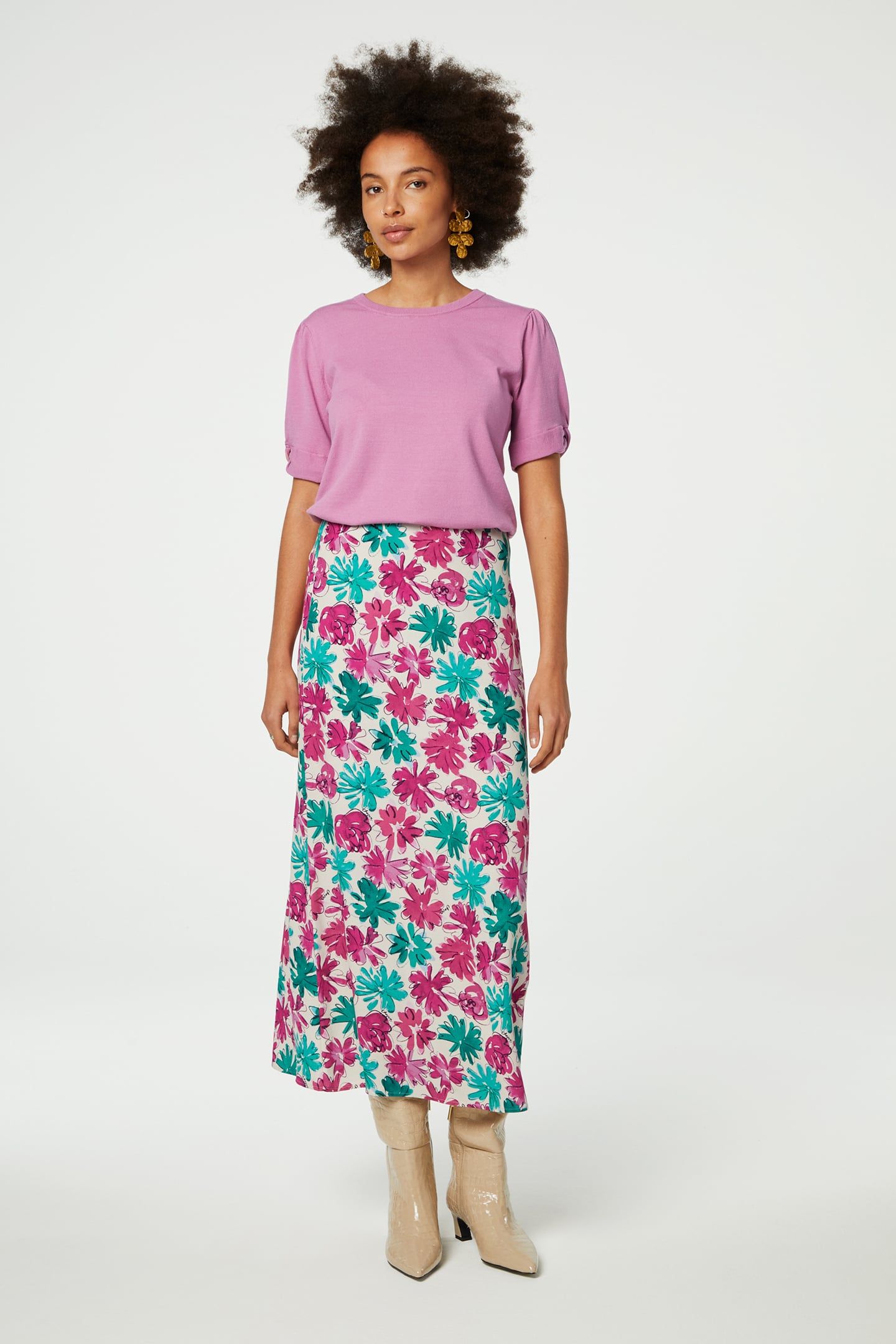 LAURIE SKIRT WARM WHITE/PLUM PART 1