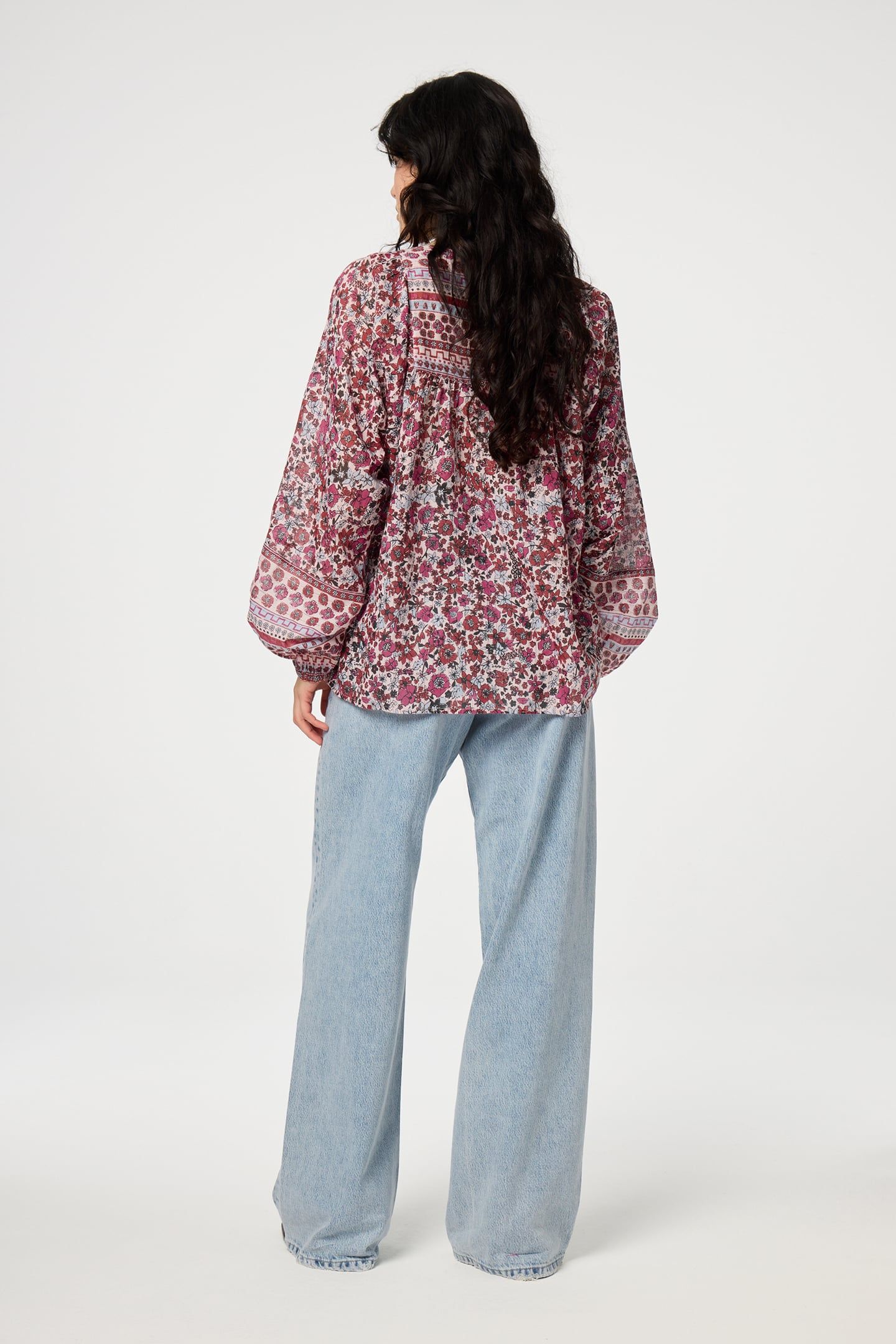 ANAN TOP CERISE RED/POWDER BL 3