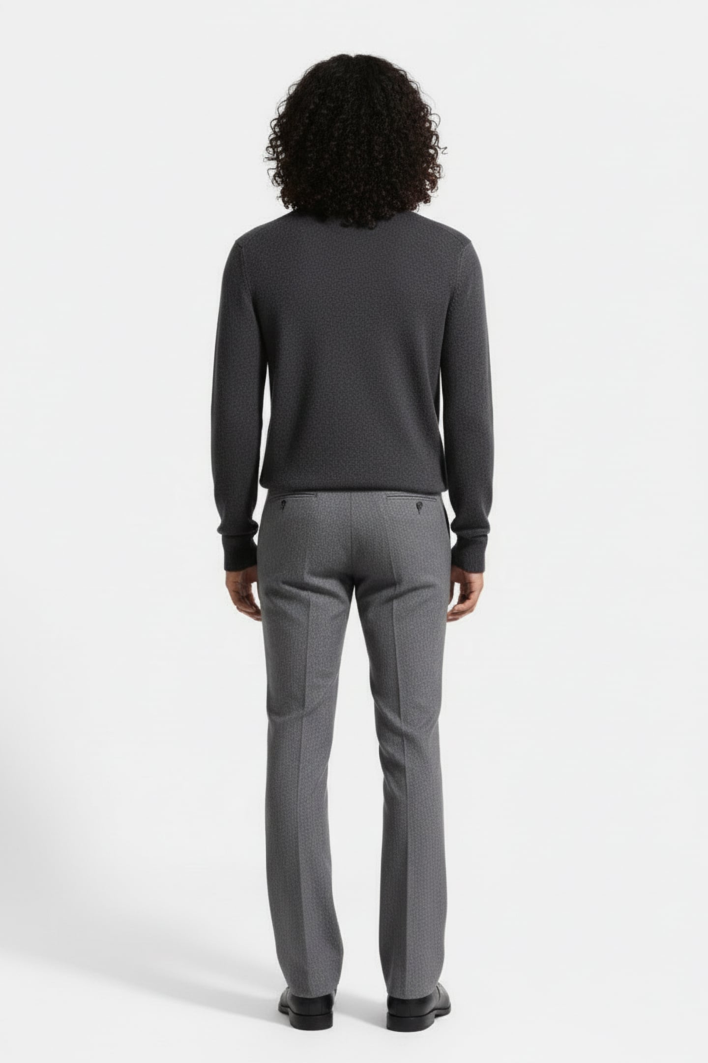 PIMA ORGANIC COTTON CASHMERE JUMPER DARK GREY HEATHER 2