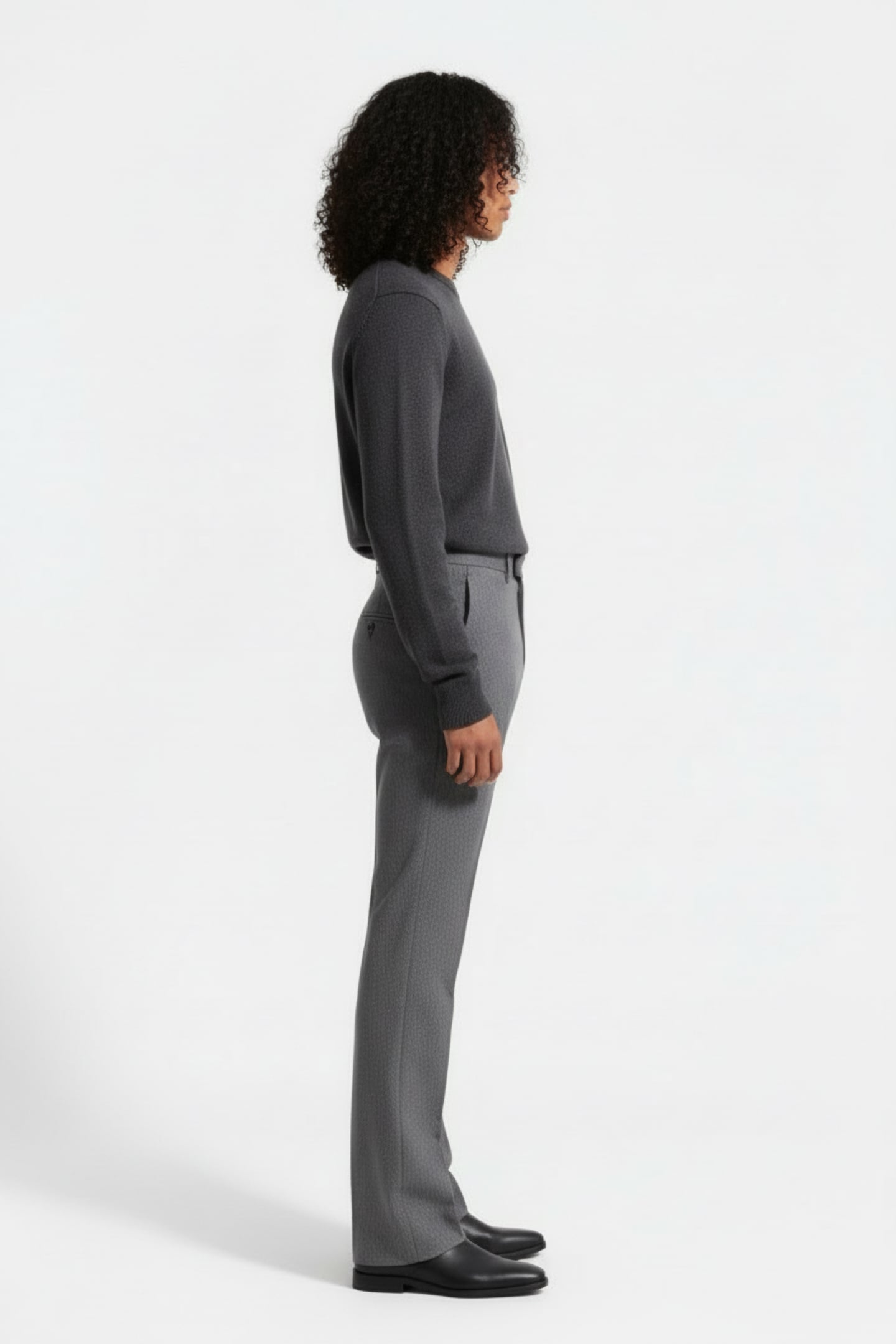 PIMA ORGANIC COTTON CASHMERE JUMPER DARK GREY HEATHER 3