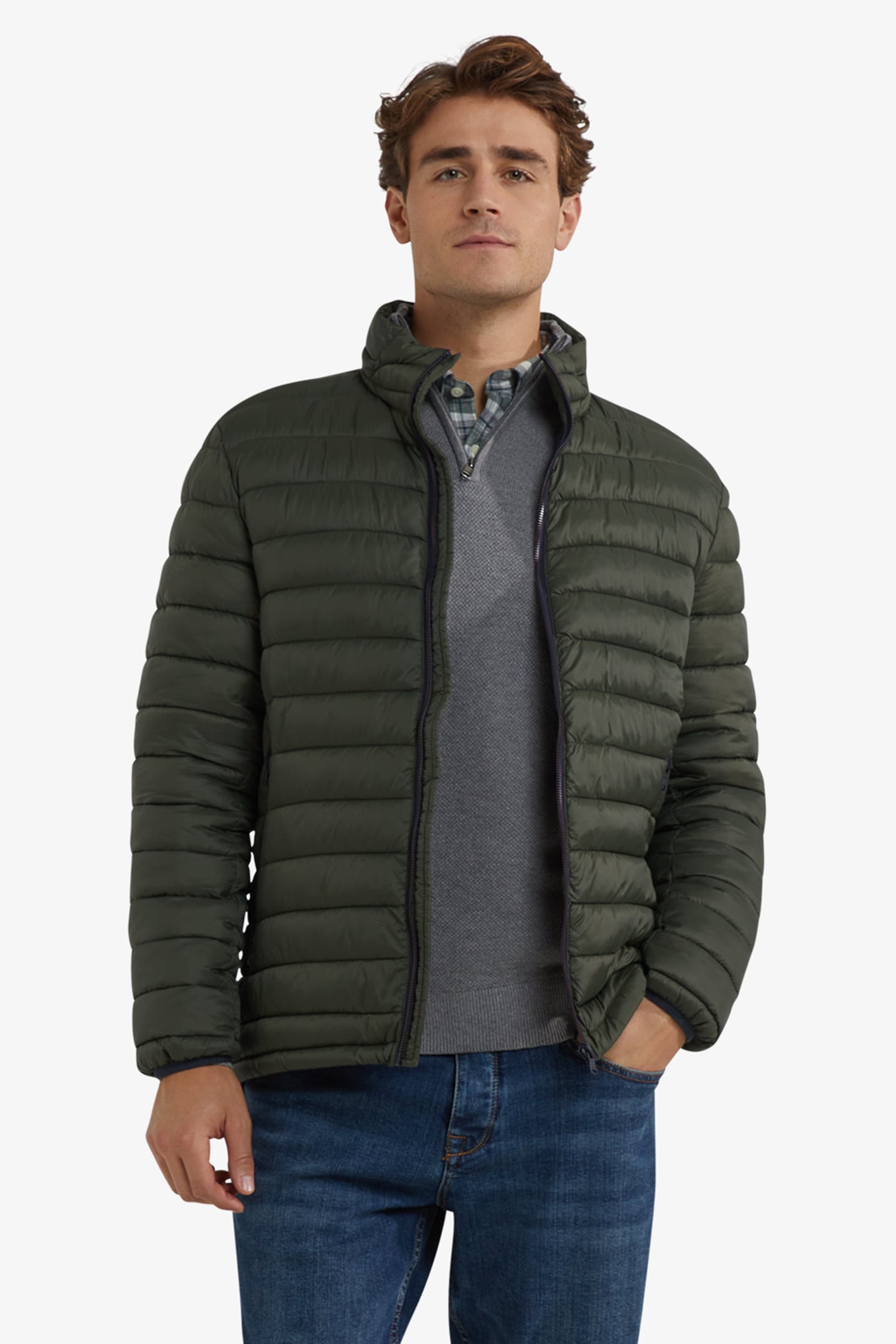 LIGHT WEIGHT BOMBER DARK OLIVE 1
