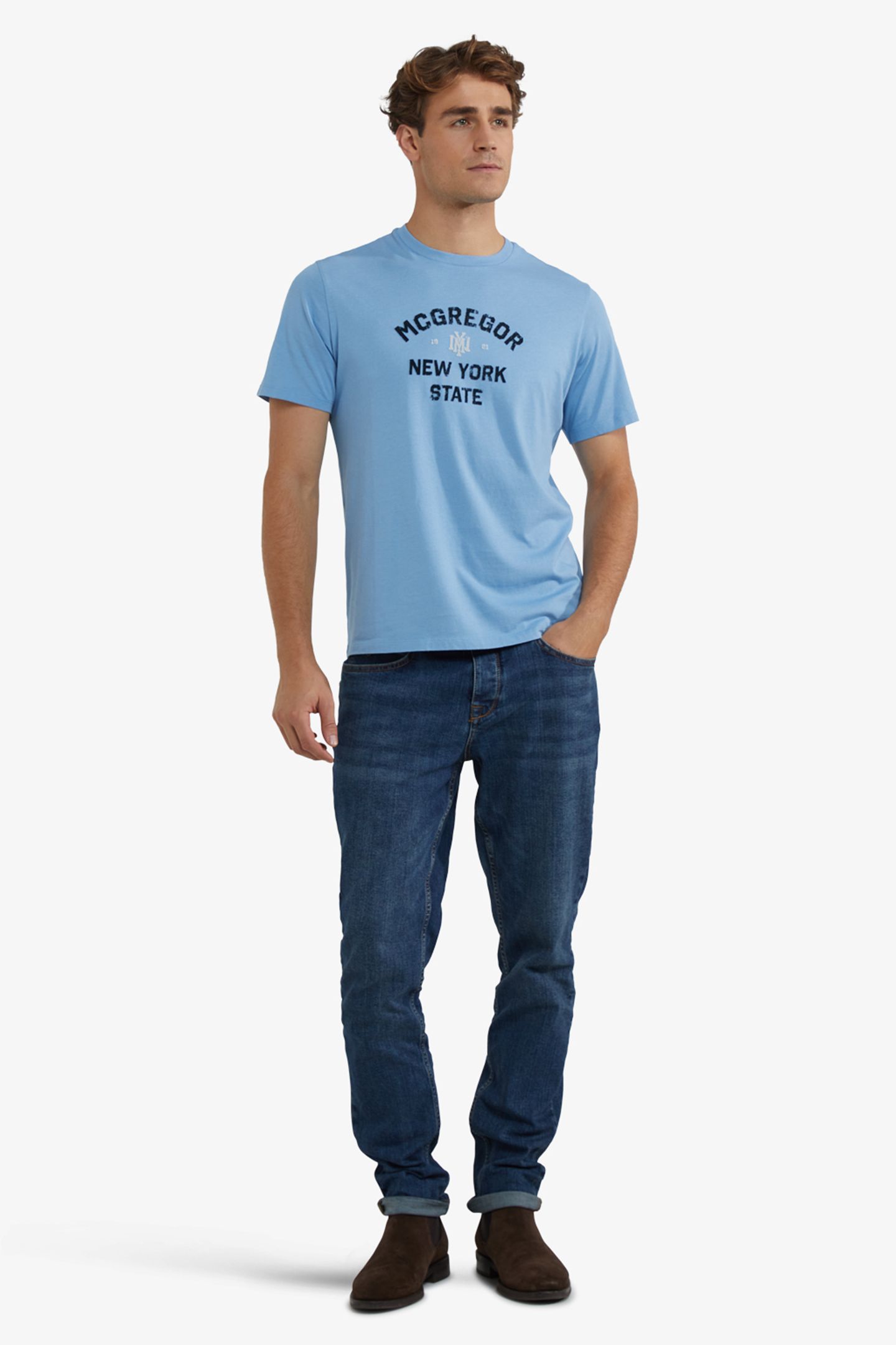 T-SHIRT NY STATE WORKER BLUE 2