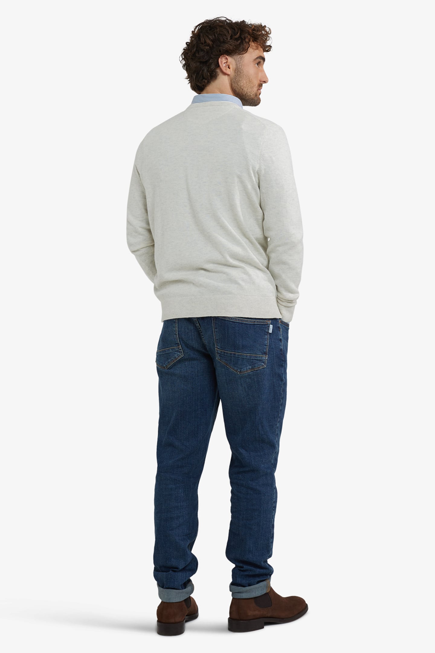 V-NECK SWEATER OFF WHITE 3