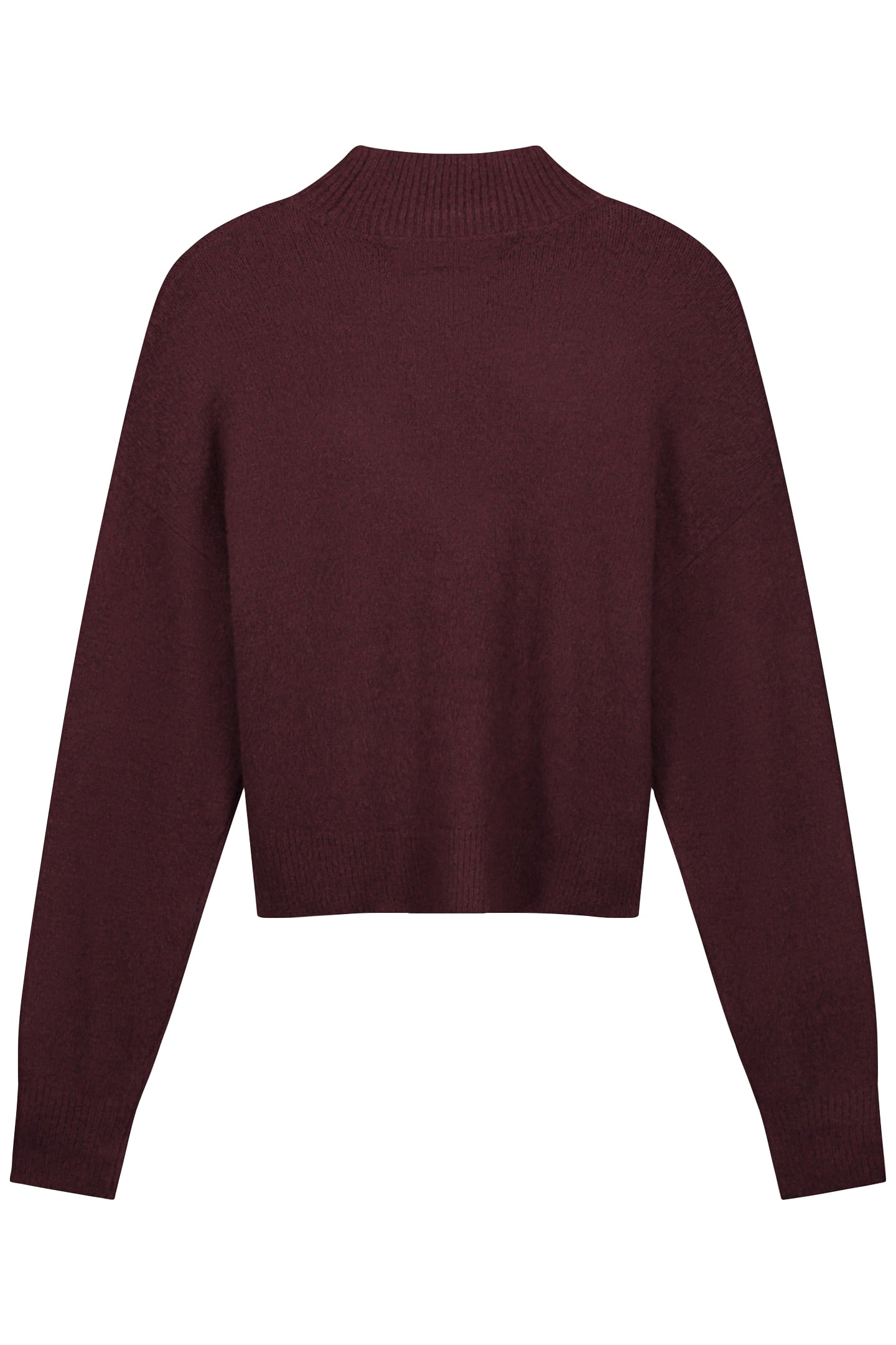 NOUS SOMMES LABELS – ELLA CROPPED MOCKNECK BURGUNDY 2