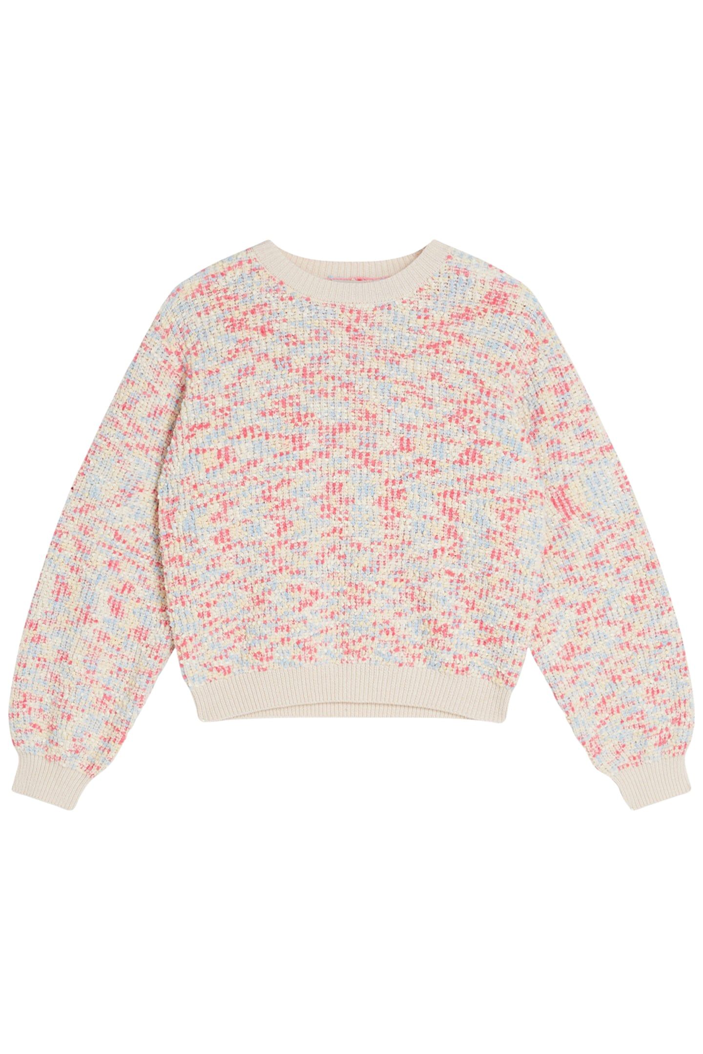 GIRLS POPCORN SWEATER NATURAL 1