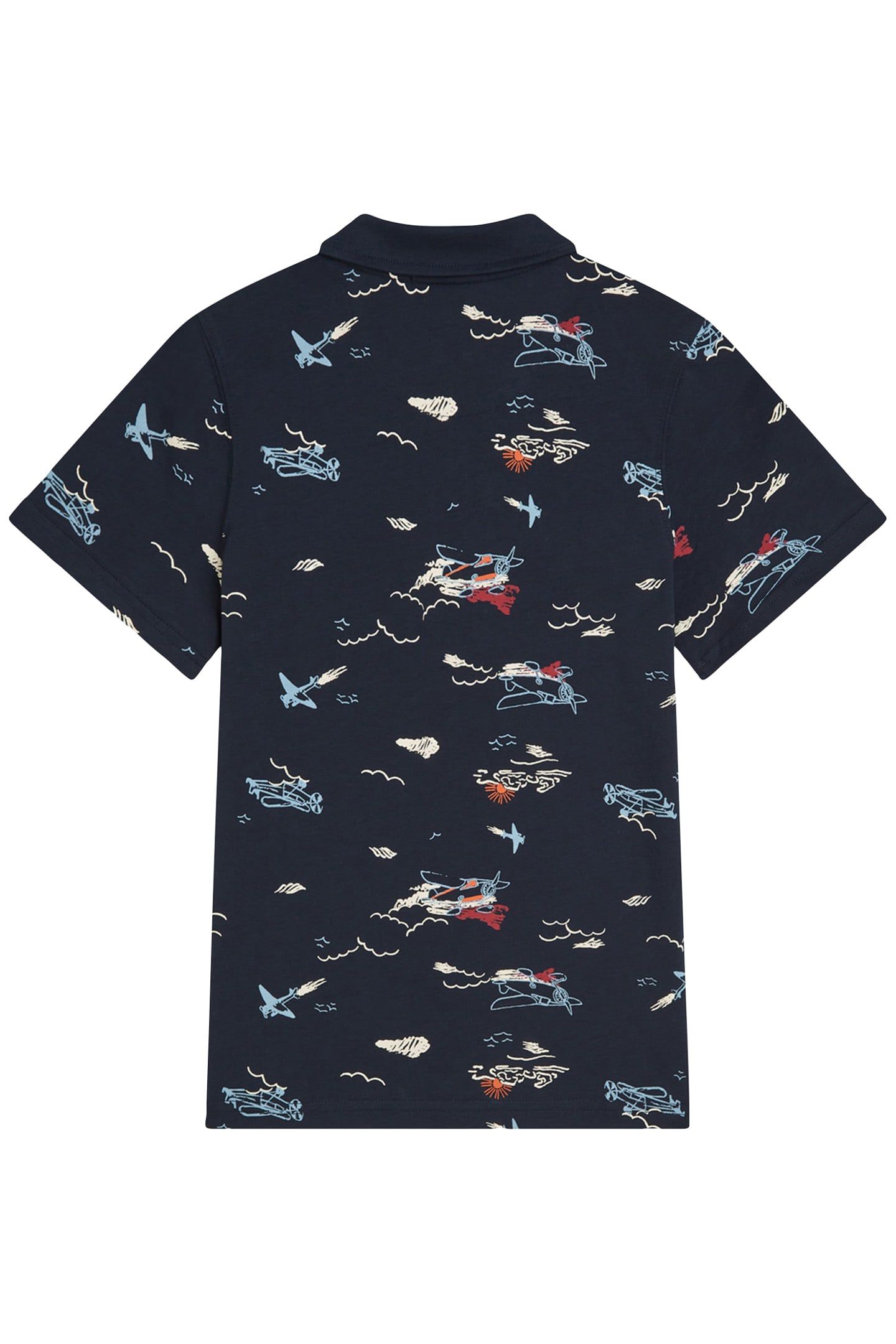 BOYS POLO BLACK/BLUE 2