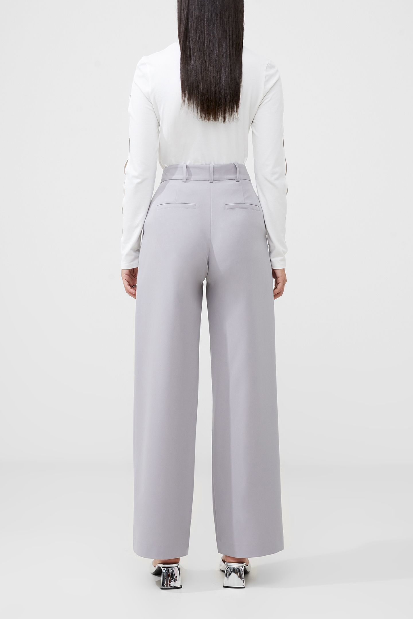ECHO CREPE TROUSER ALLOY 3