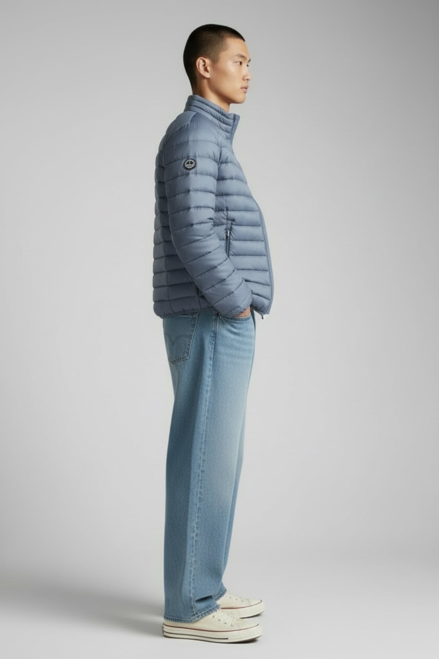 MAT DOWN JACKET BLUE WASHED 3