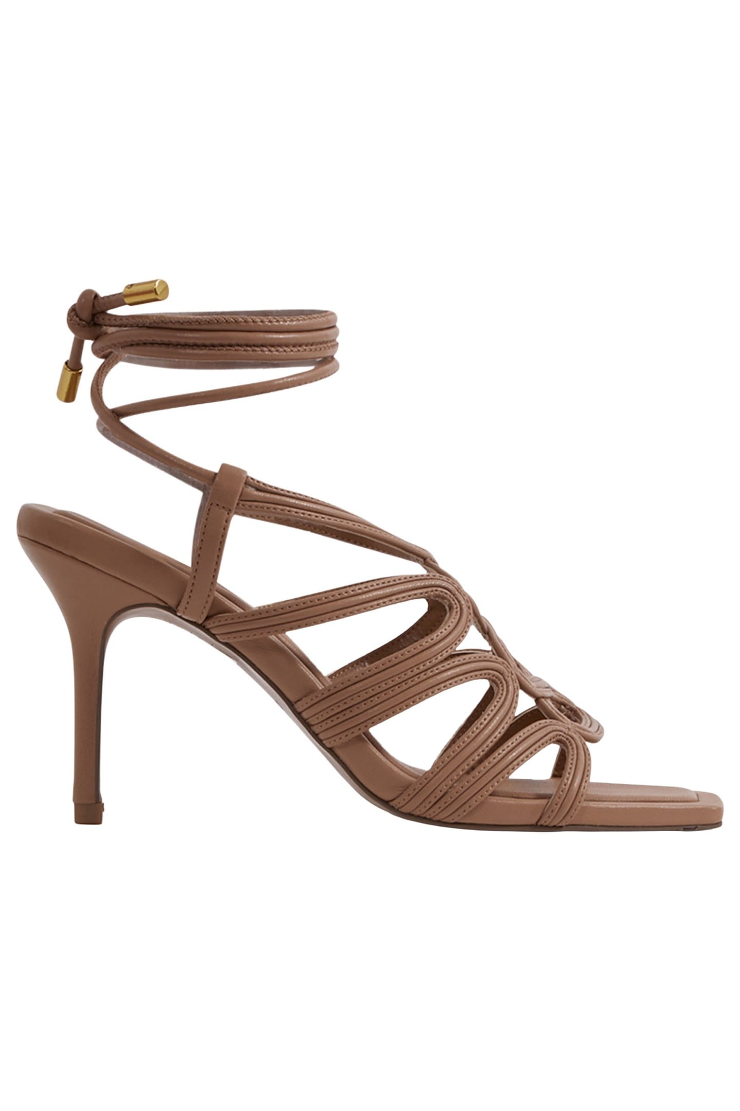 ROPE STRAP HEELED SANDAL BLACK 2