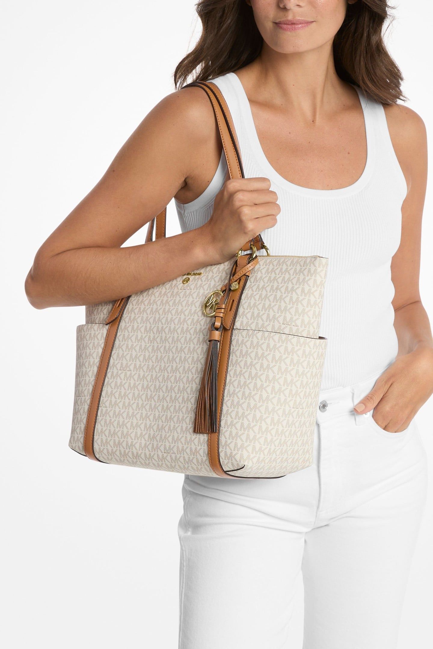 LARGE TOTE BAG VANILLA/ACORN 4