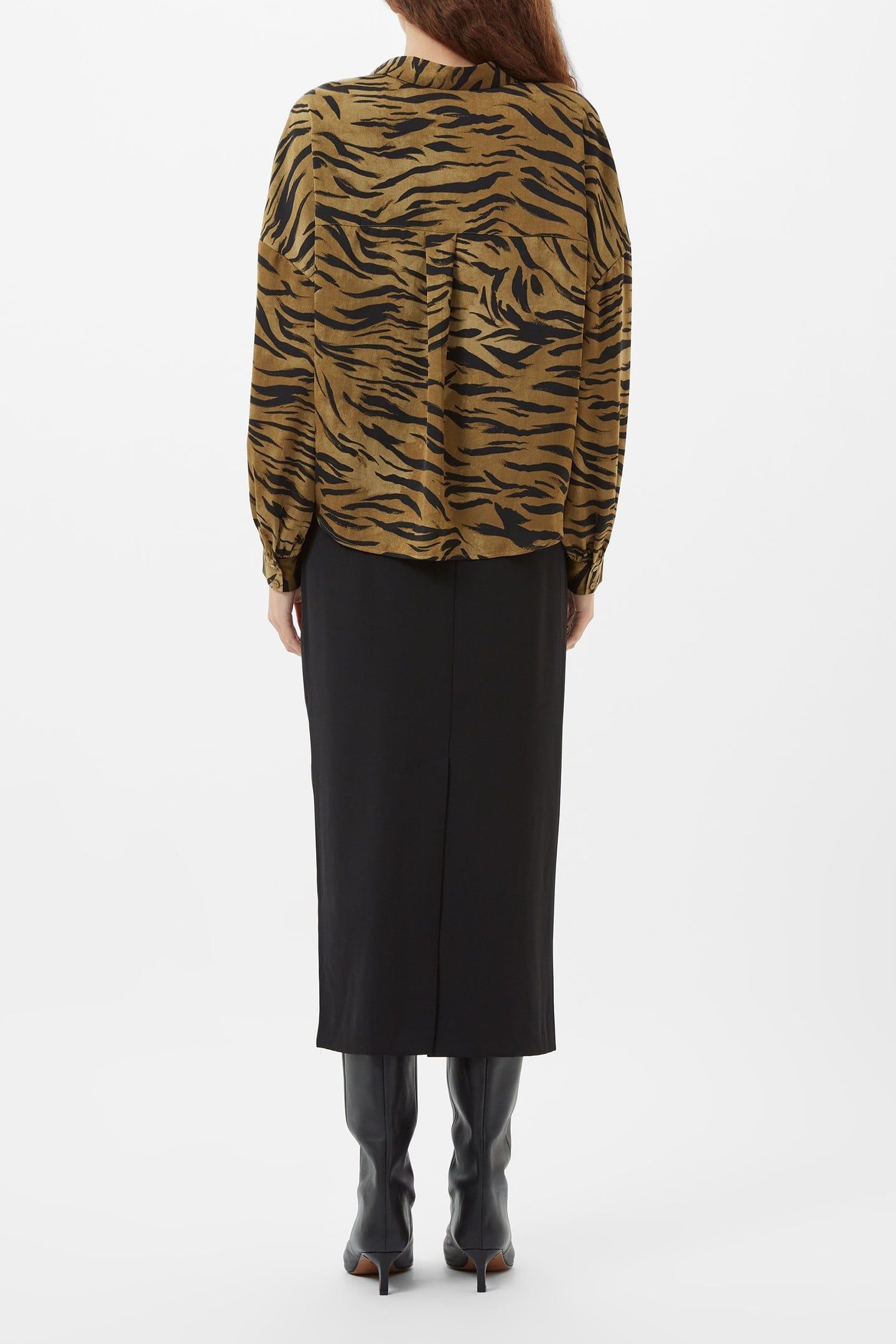 DAMASCO ADELINE PRINT TUCK SHI GOLDEN OLIVE KHAKI 2