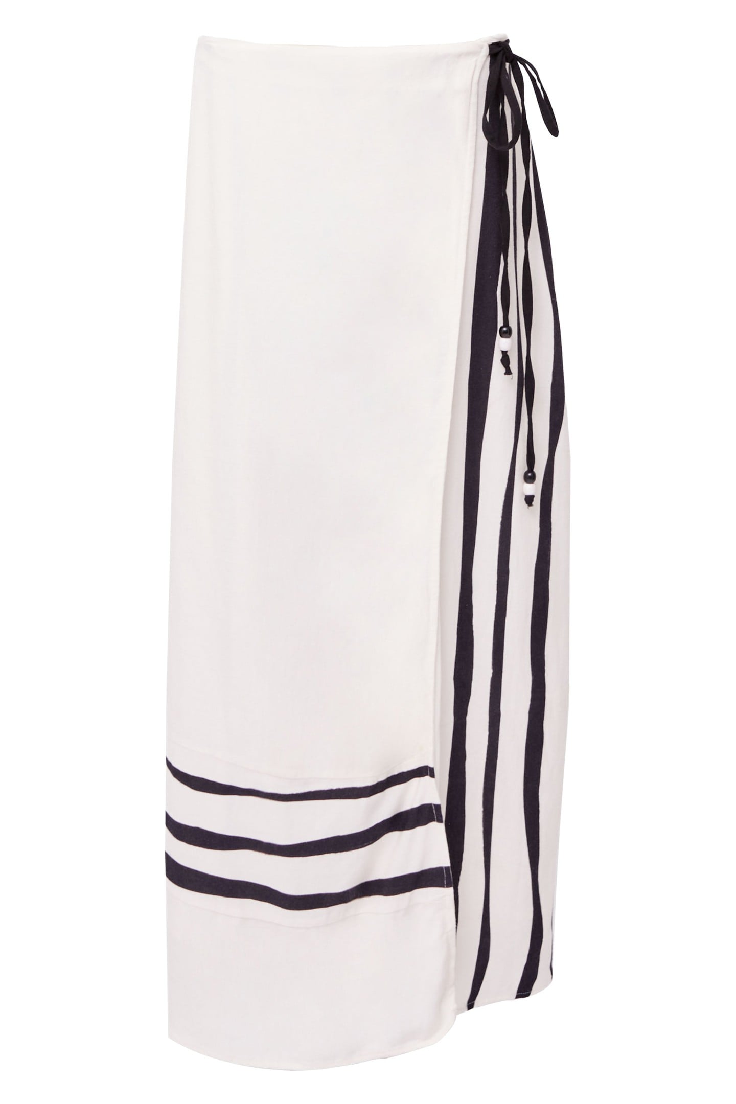 GENEVIEVE ARIETTE LINEN SKIRT WHITE/BLACK 2