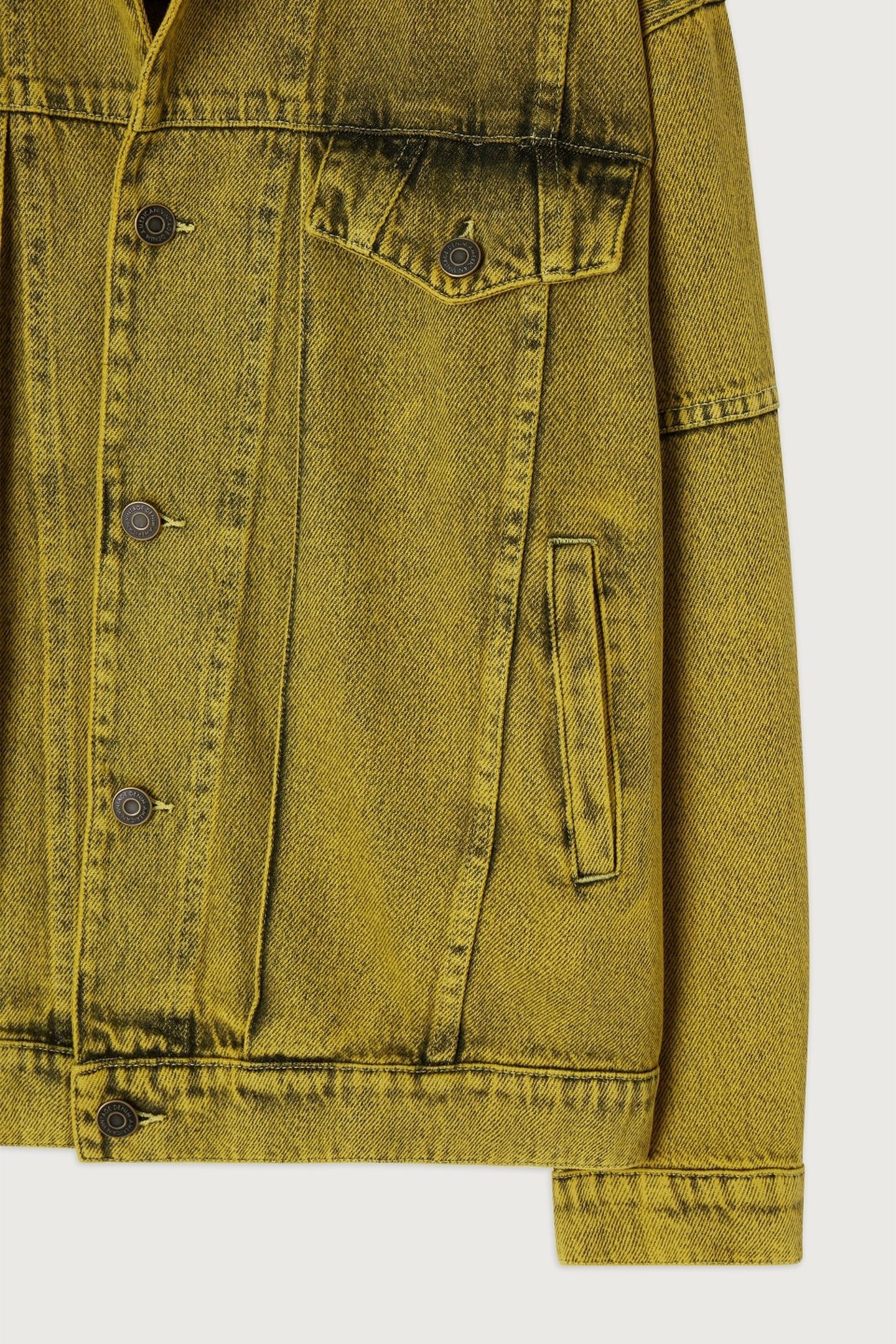 LONG-SLEEVED JACKET WITH MANDARIN COLLAR YELLOW OVERDYE 3