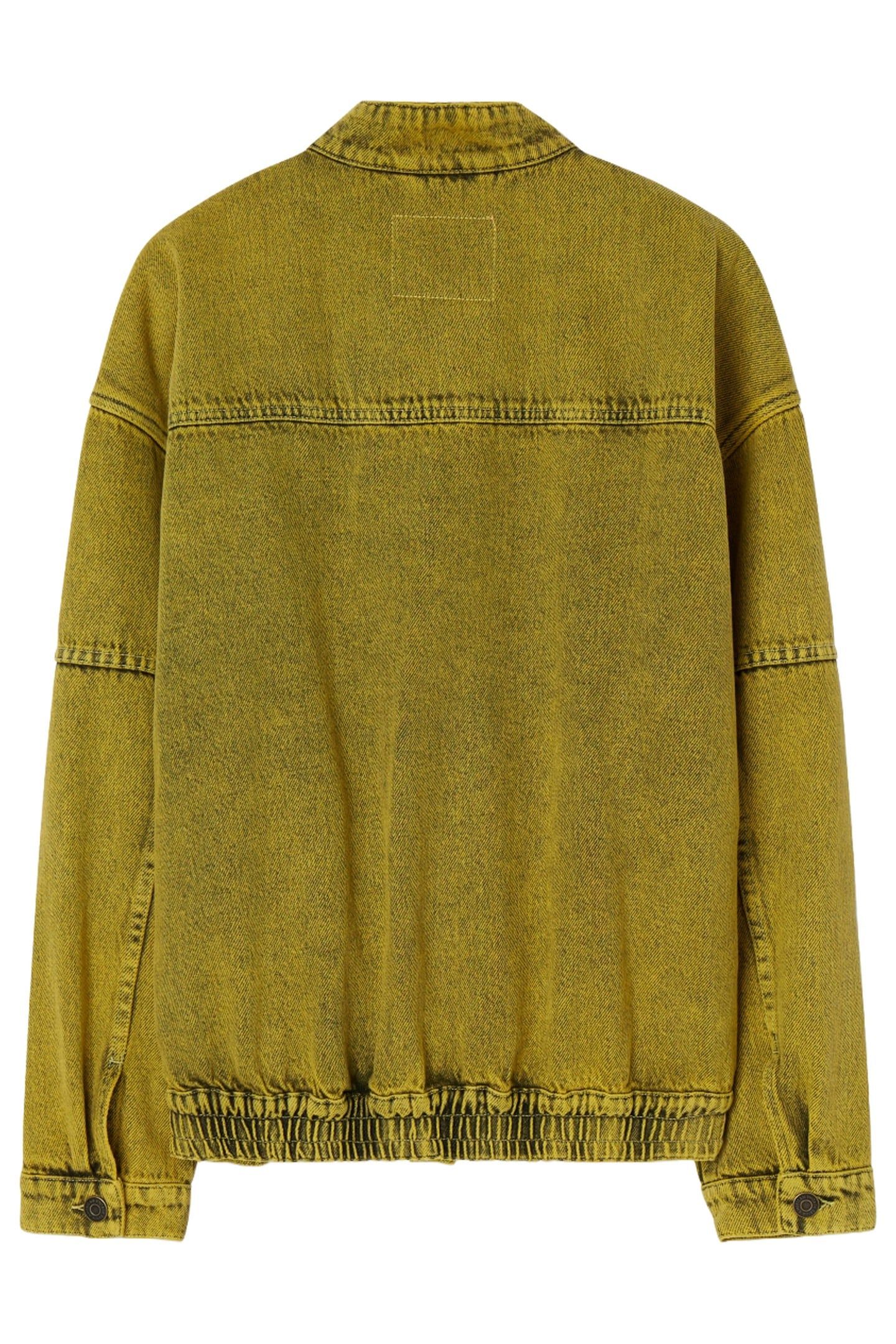 LONG-SLEEVED JACKET WITH MANDARIN COLLAR YELLOW OVERDYE 2