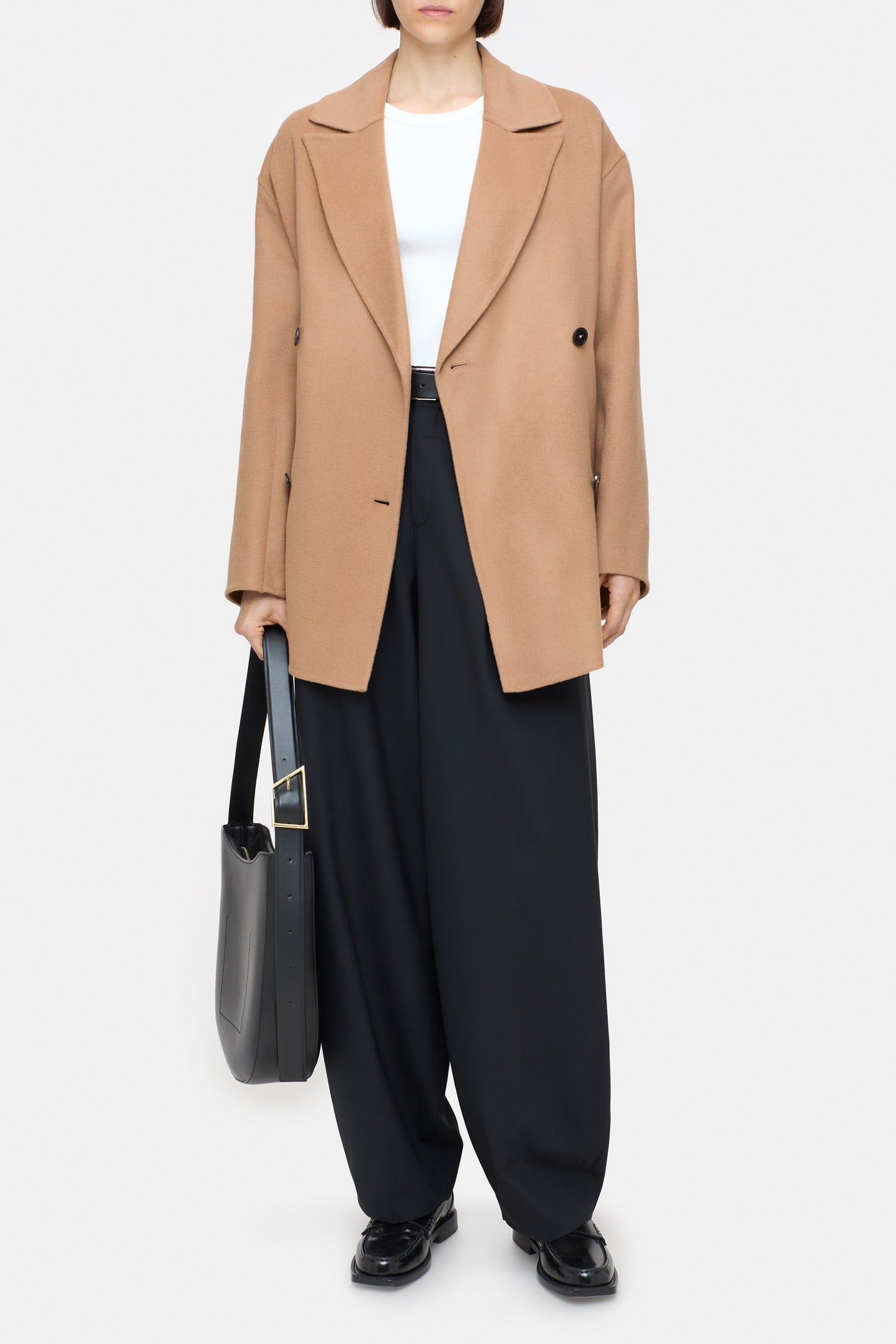 DOUBLE BREASTED COAT JACKET BISCOTTI BROWN 2