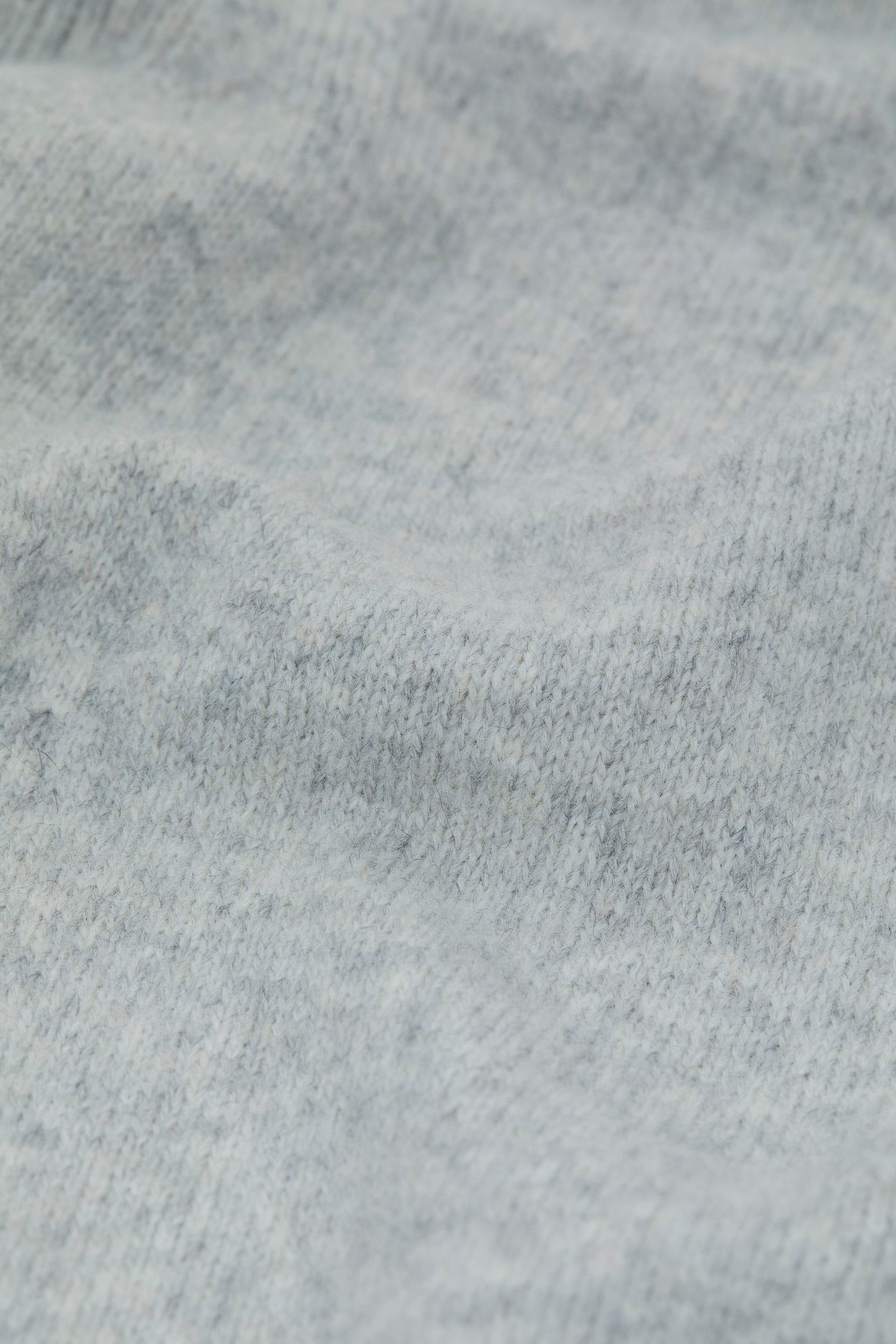 CREW NECK LONG SLEEVE KNITS LIGHT GREY MELANGE 5