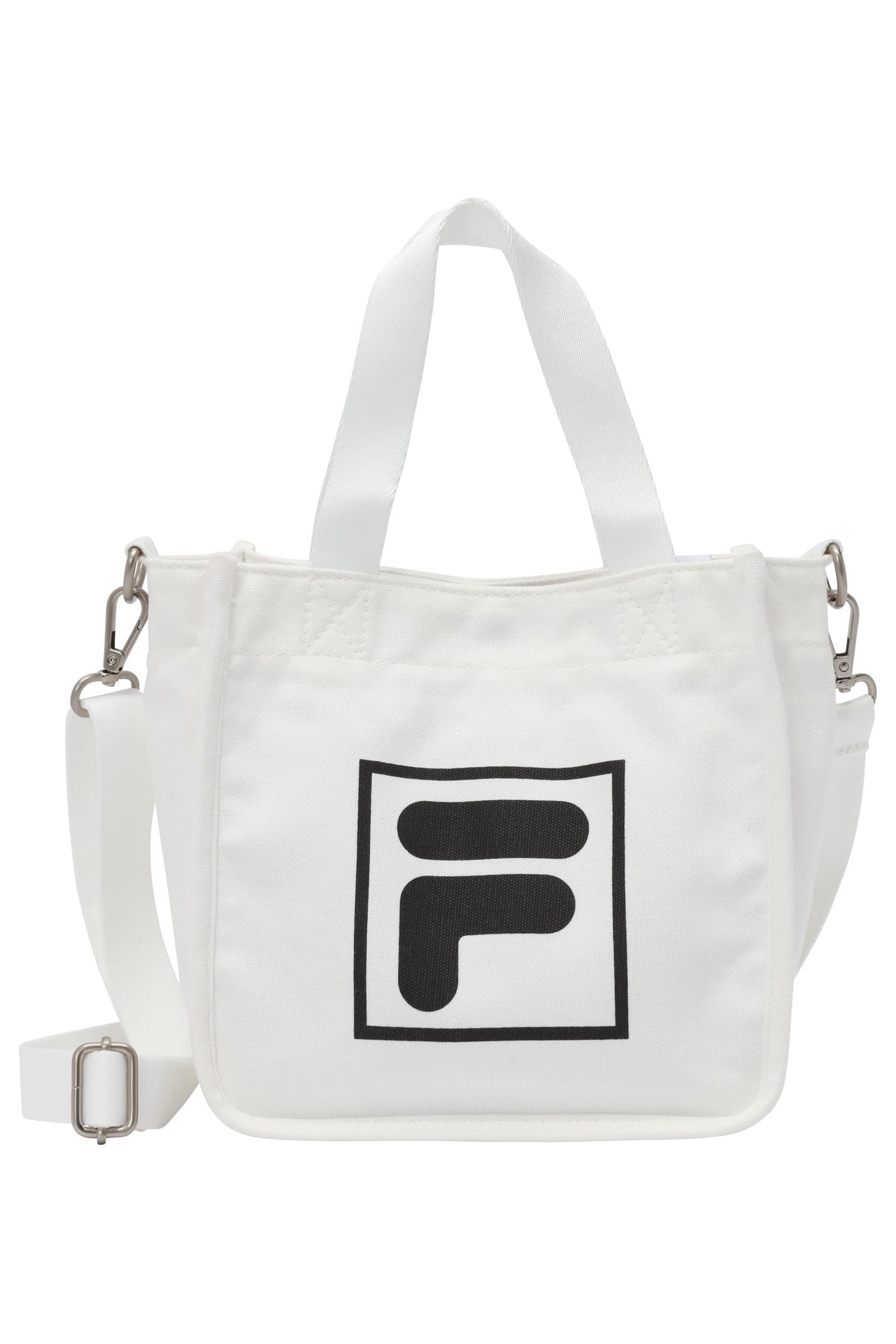 UNISEX COMO MINI LOGO CANVAS SHOPPER EGRET 1