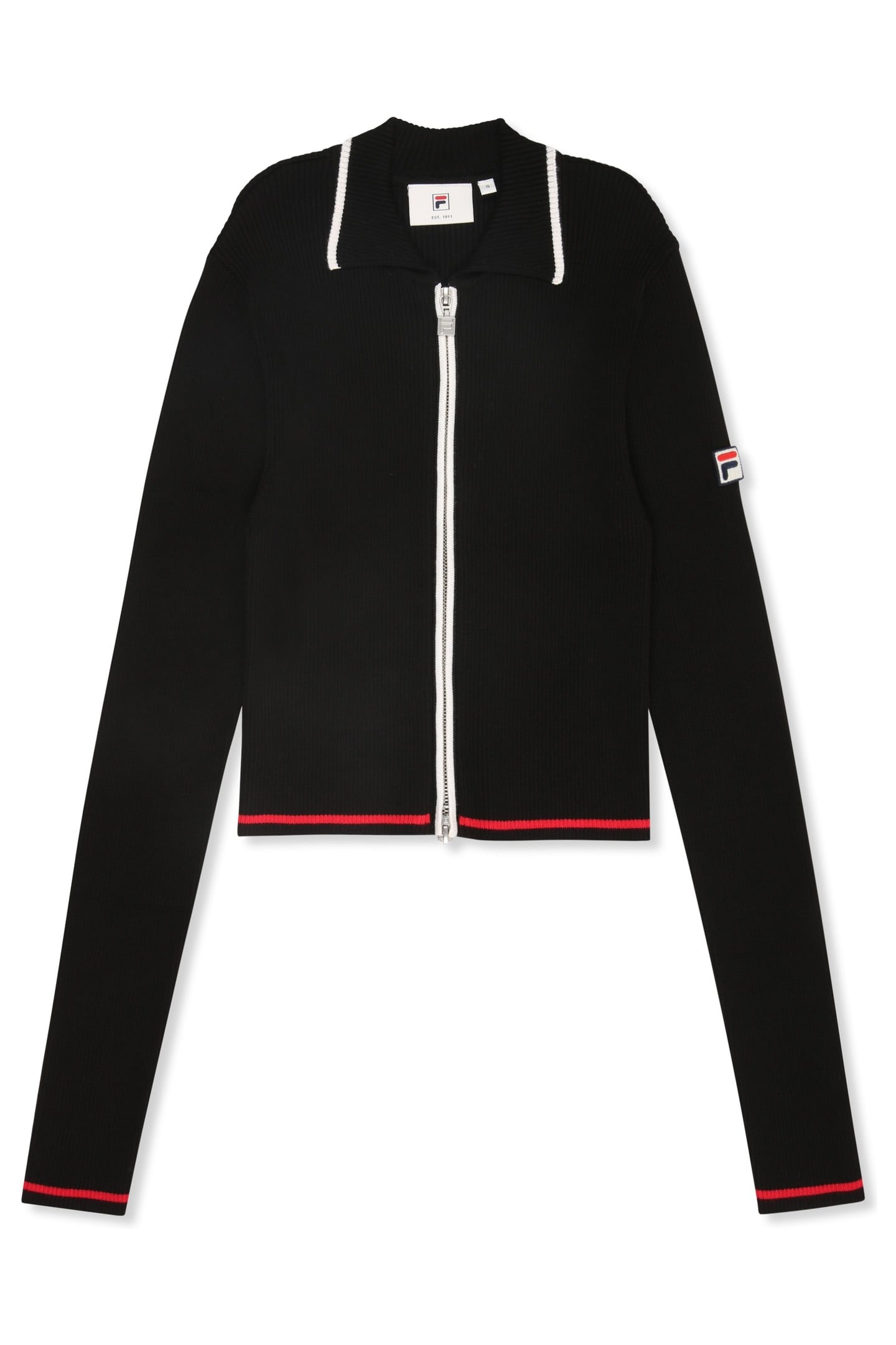 SIMONTE SLIM FULL-ZIP KNIT CARDIGAN BLACK 5