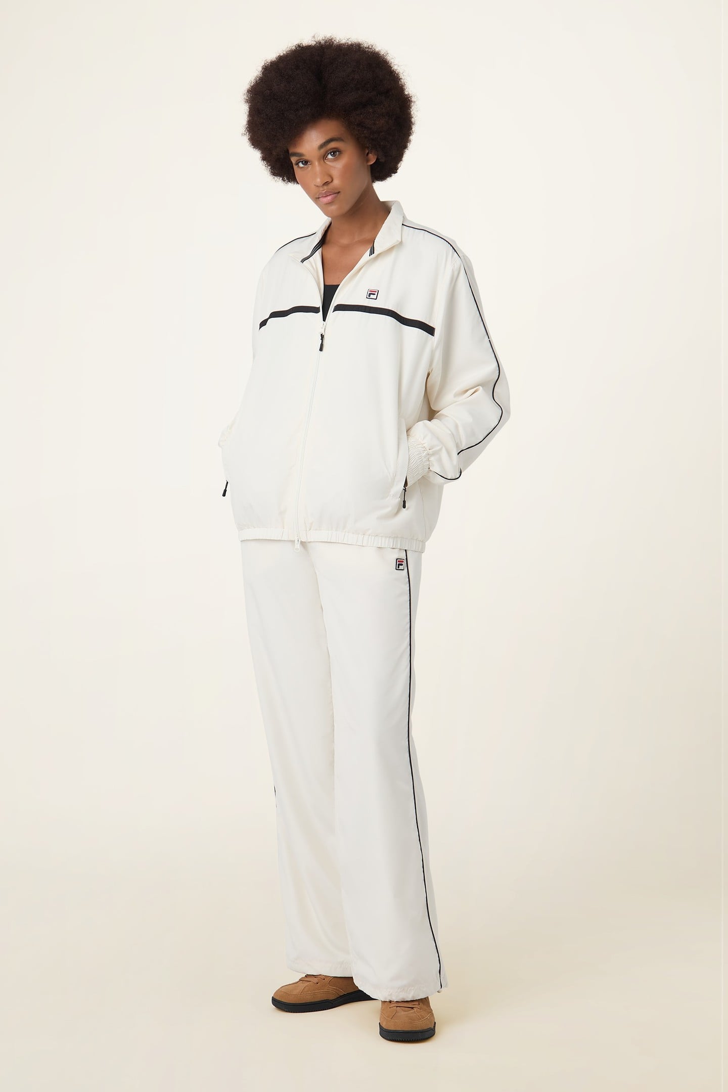 SAN SIRO OVERSIZED WOVEN TRACK JACKET EGRET 2