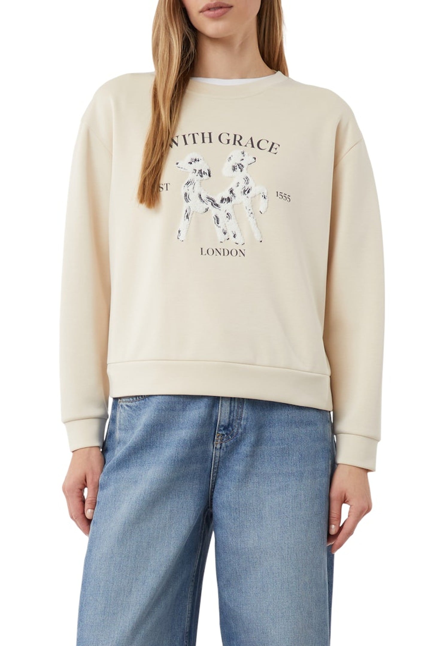 COMMA SWEATSHIRTS BEIGE 1