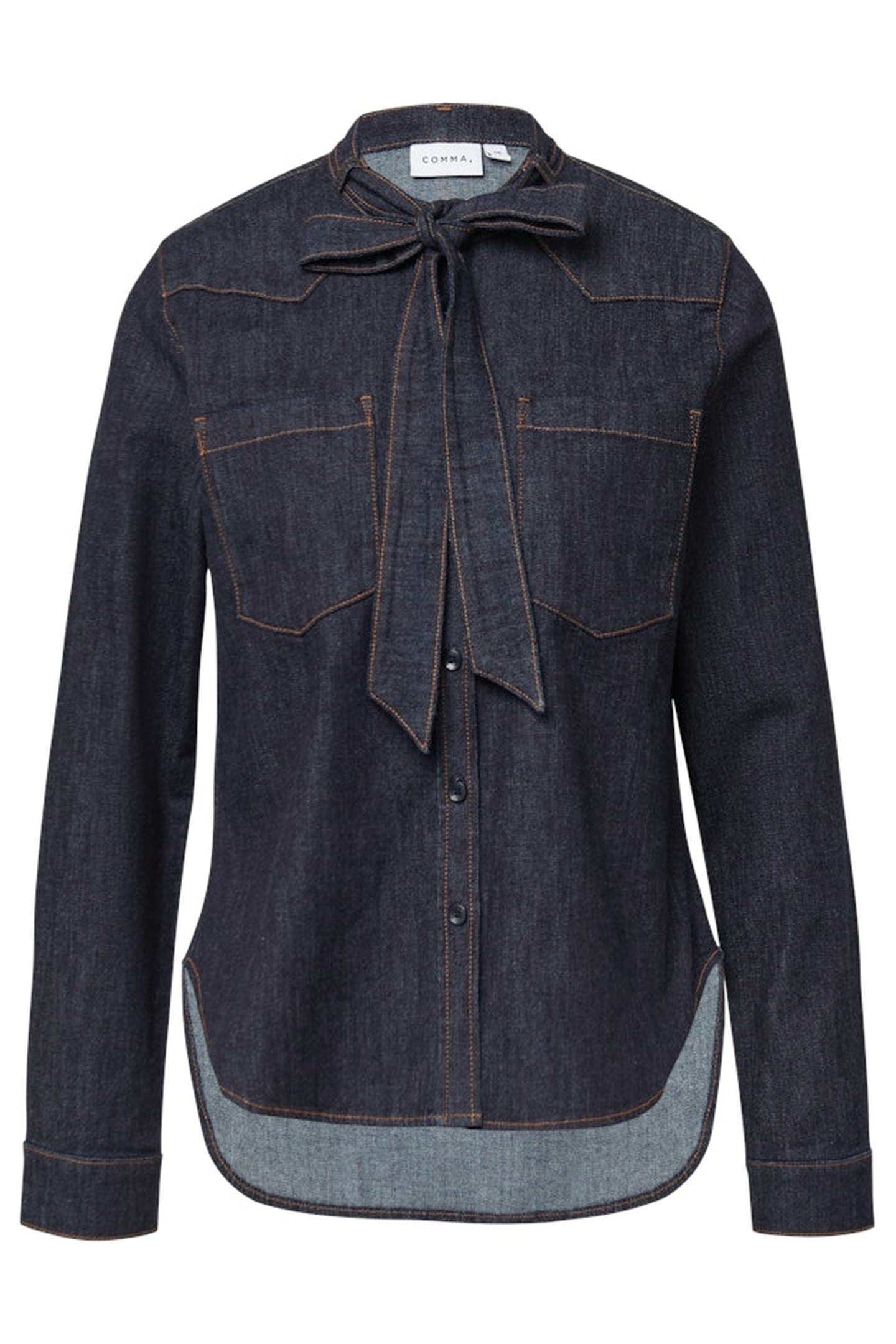COMMA BLOUSES BLUE DENIM 4