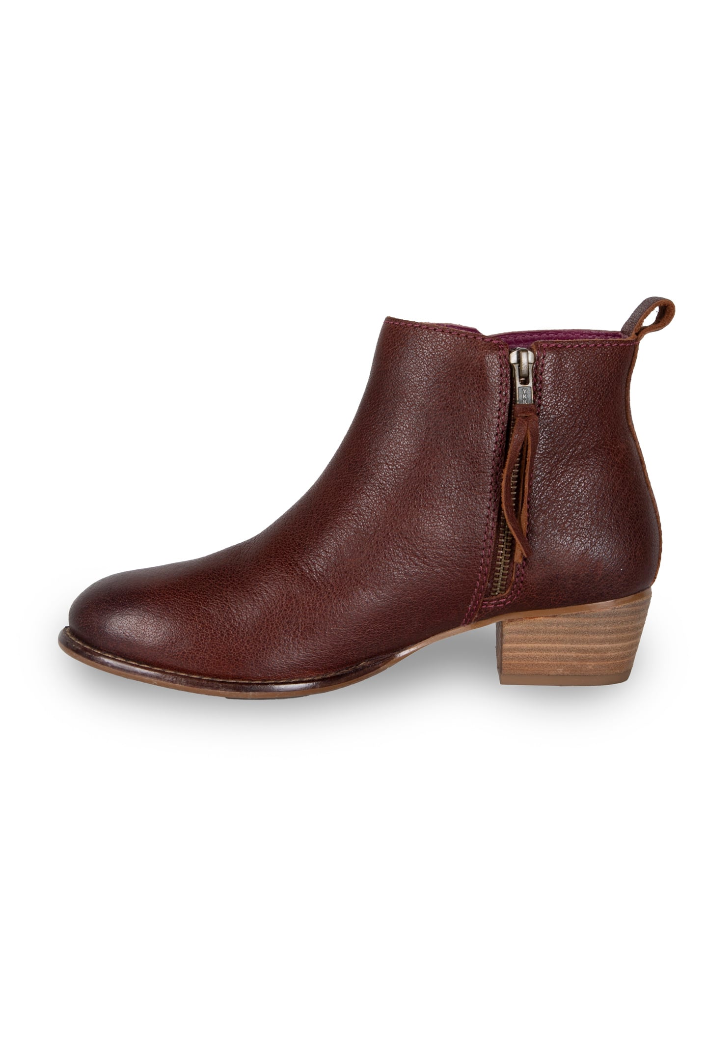 ELIZA ANKLE CUBAN HEEL BOOTS RED 2