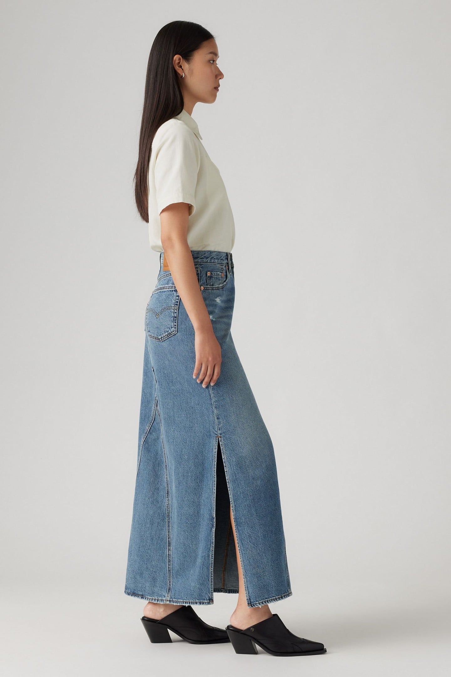 LONG ICON SKIRT MED INDIGO 3