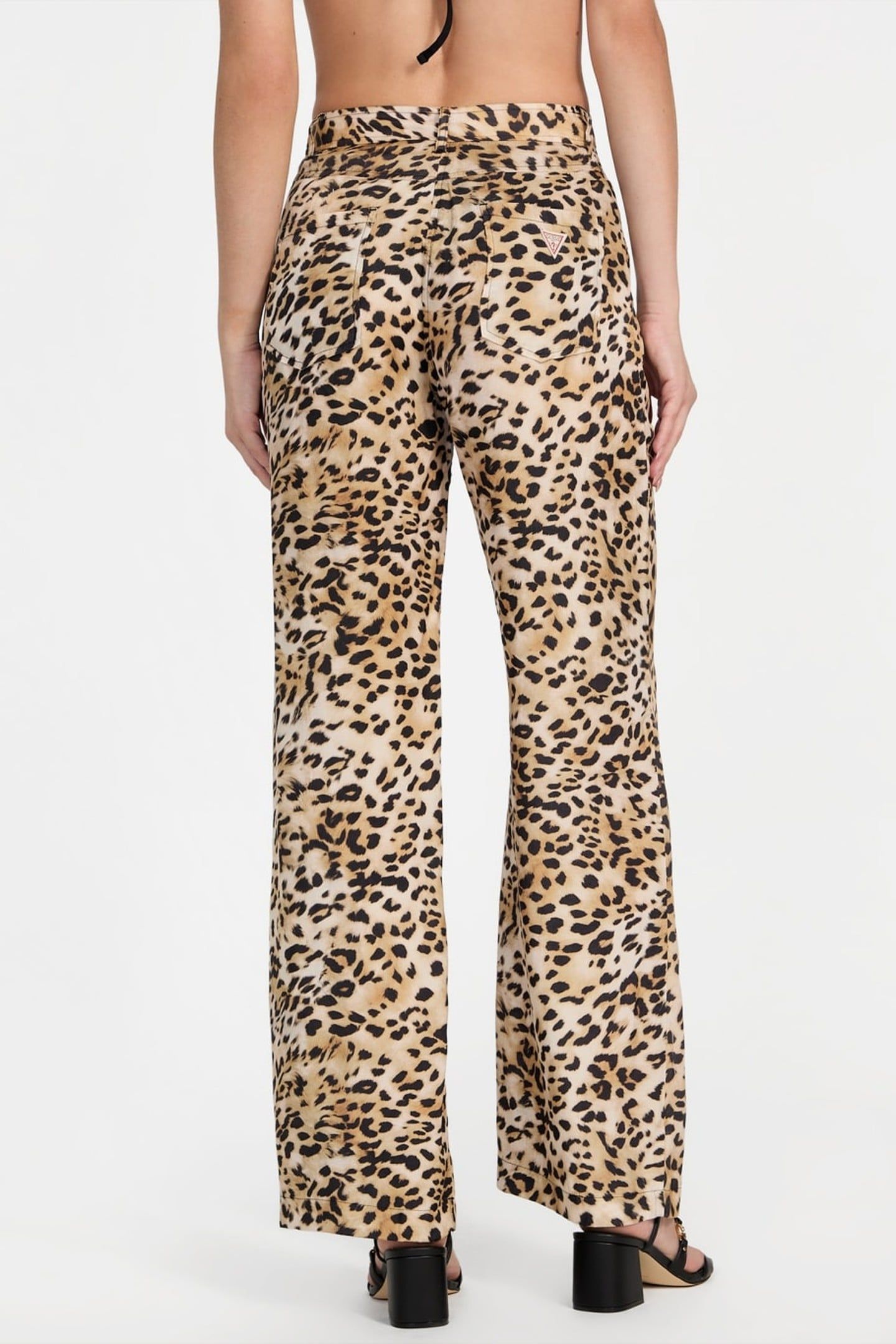 GUESS ECO ENORA STRAIGHT PANT CHEETAH SKIN PRINT 4
